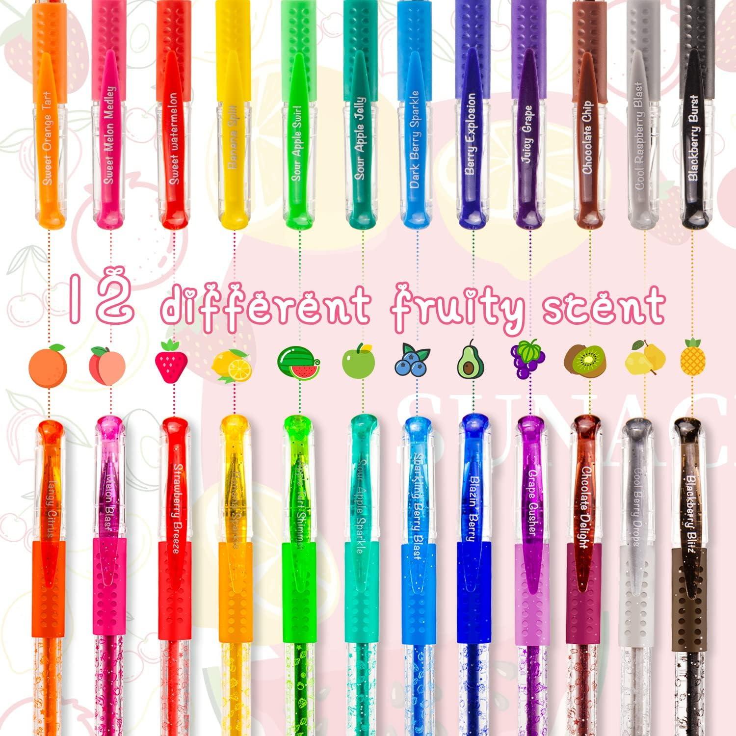 Fruity Scented Gel Pens Sunacme Sweet Scented Glitter Gel Pens Cute