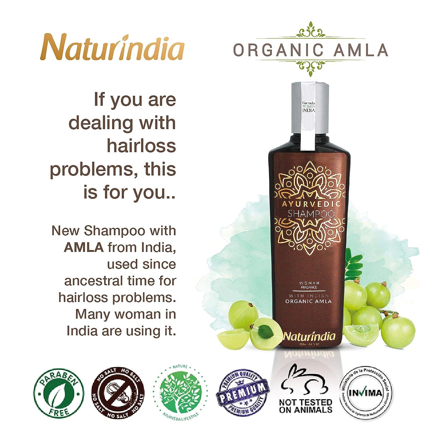 Naturindia Ayurvedic Organic Shampoo for Hair Growth with Amla ...