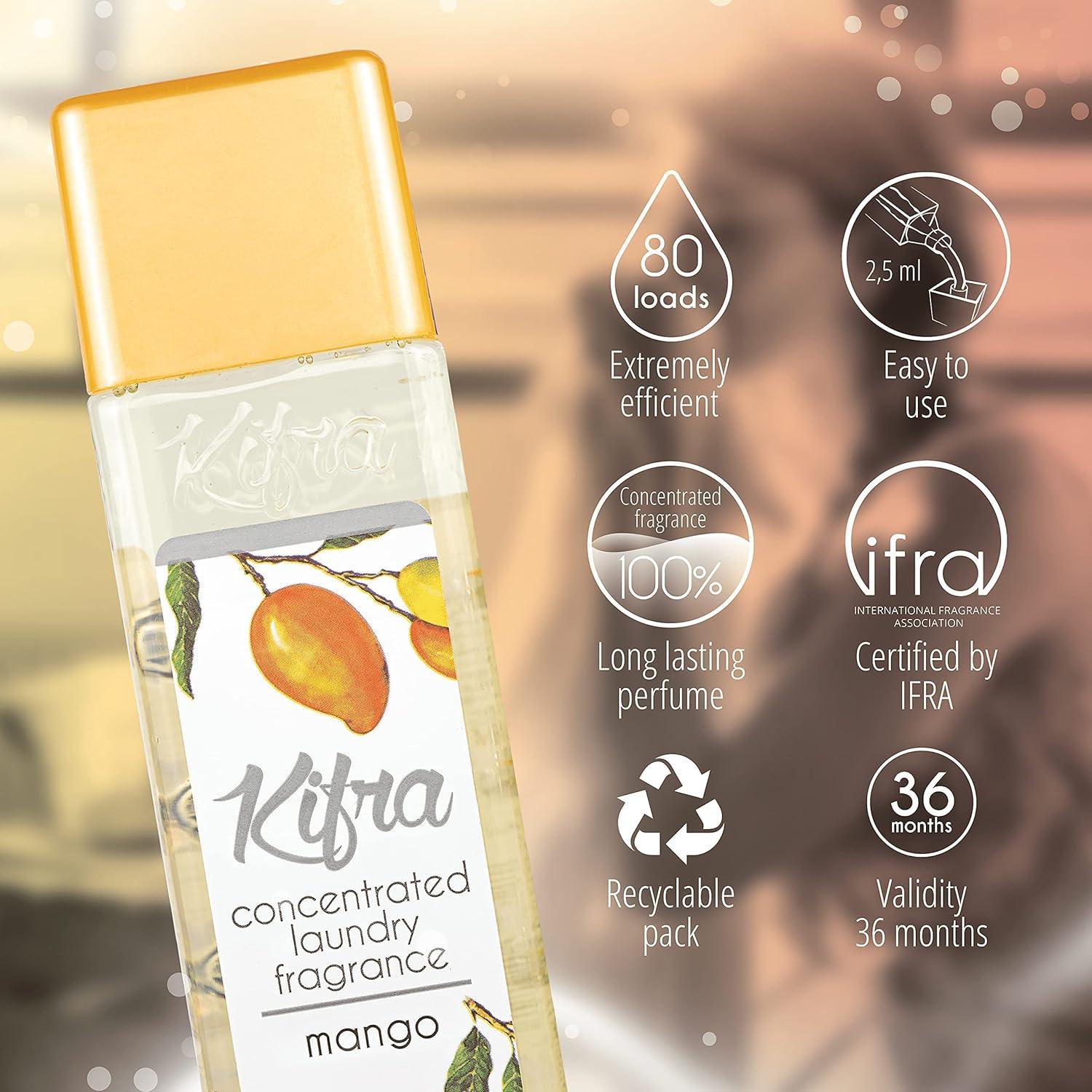 KIFRA Mango Concentrated Laundry Fragrance 200ml 80 Washing Cycles