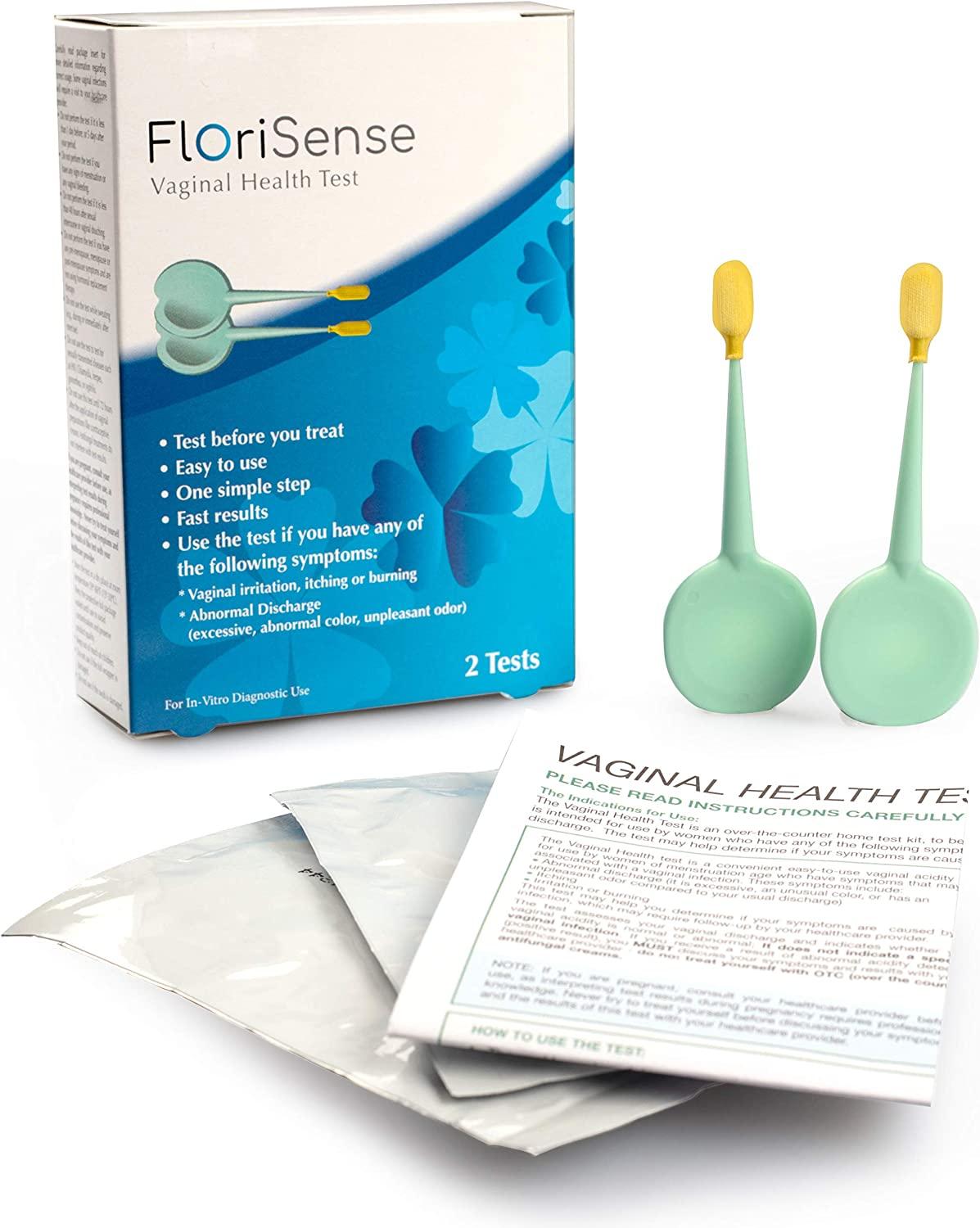 FloriSense Women's Vaginal Health Test OTC Easy to Use Vaginal pH Acidity Test (Including