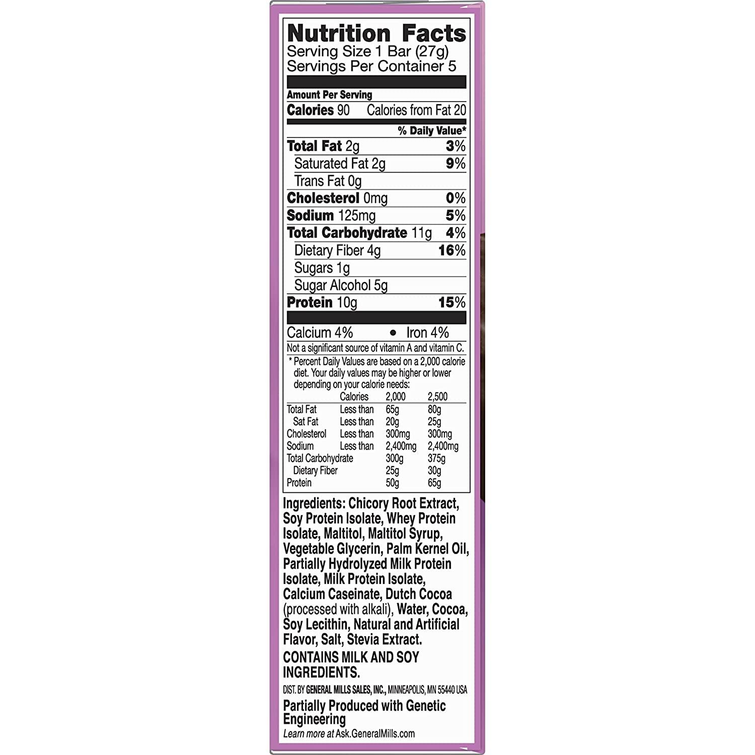 Protein One, Chocolate Fudge Protein Bars, 5 Count Box, 4.8 oz (Pack of 12)