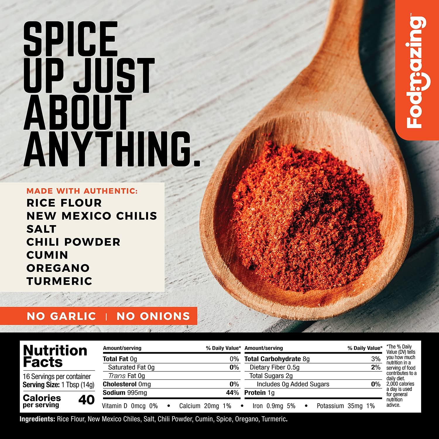 Fodmazing, Low Fodmap Spice Mix, Chili Spice Mix, No Onion, No Garlic