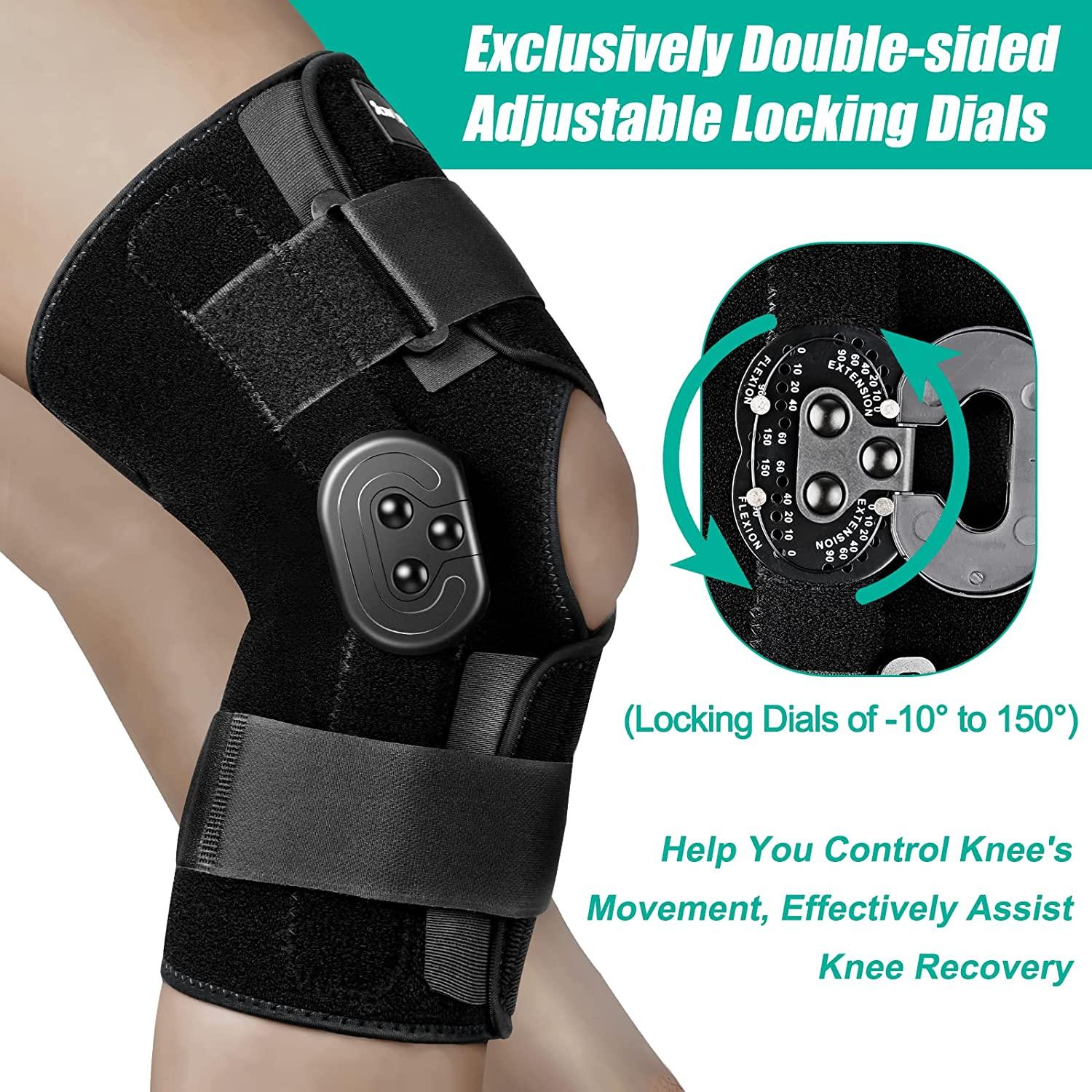 NEENCA Hinged Knee Brace Adjustable Medical Support for Knee Pain