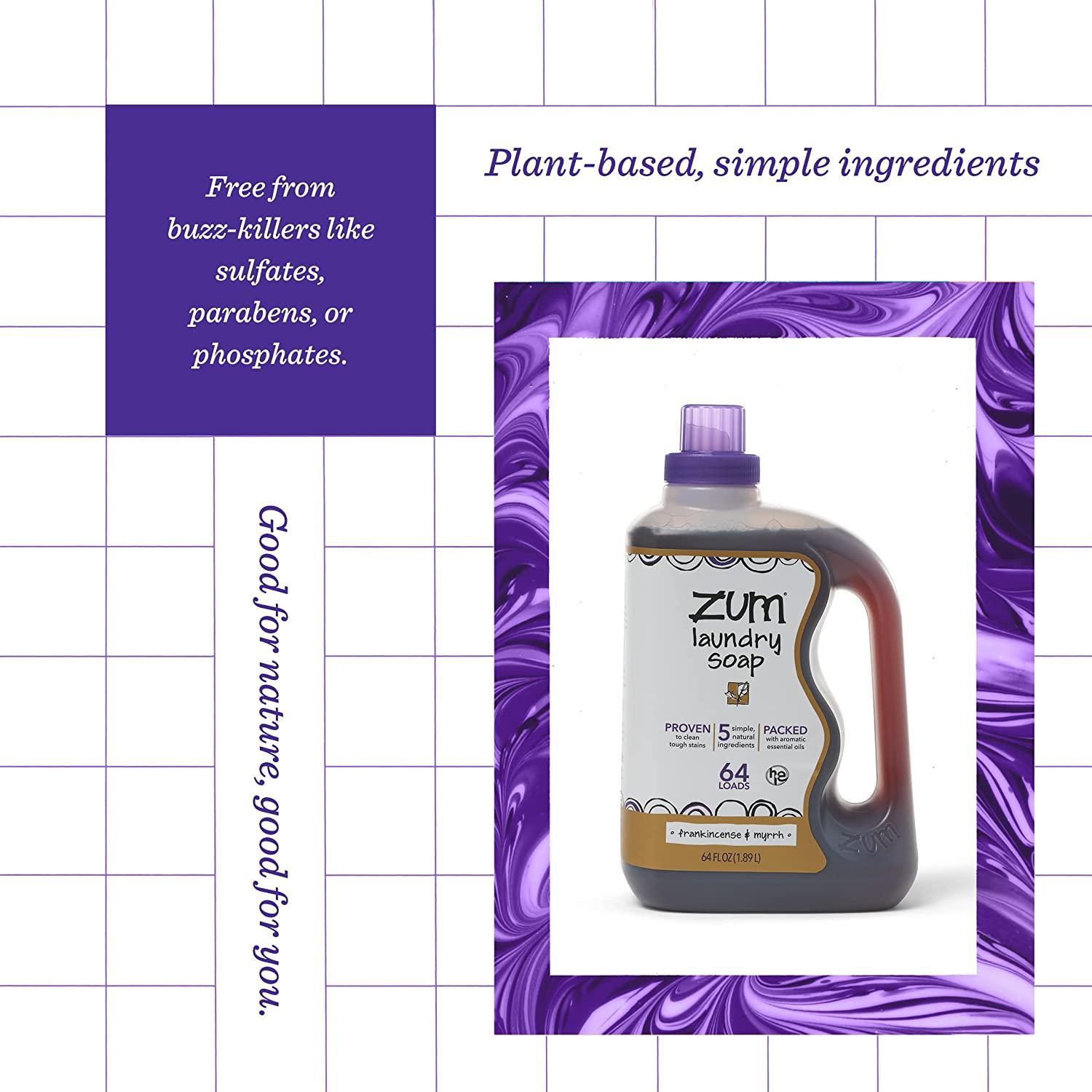 Indigo Wild Zum Clean Laundry Soap Frankincense Myrrh 64 fl oz