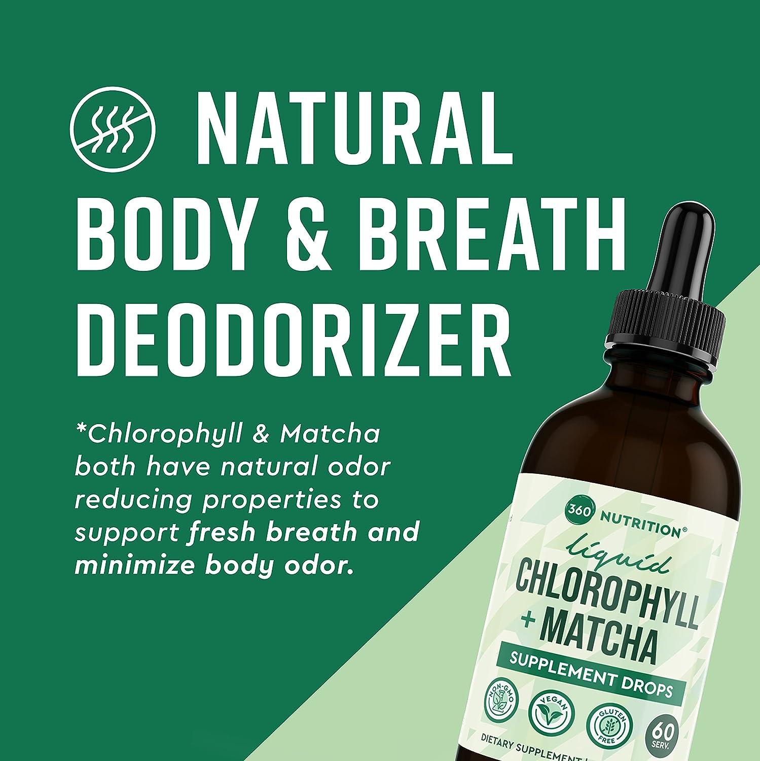 360 Nutrition Matcha Chlorophyll Liquid Drops with LTheanine Gluten