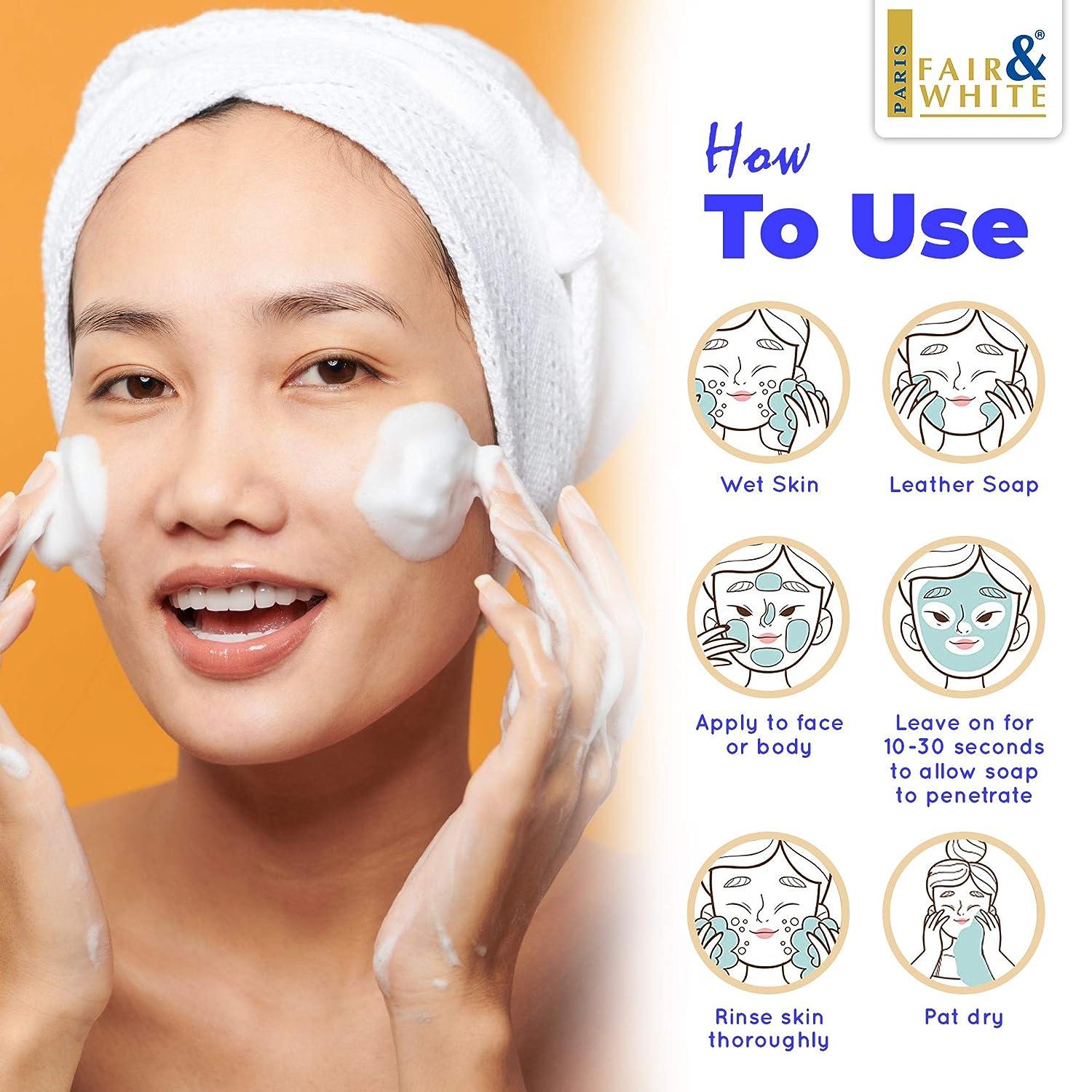 Fair and White Exclusive Exfoliating Soap 7 oz / 200 g Skin