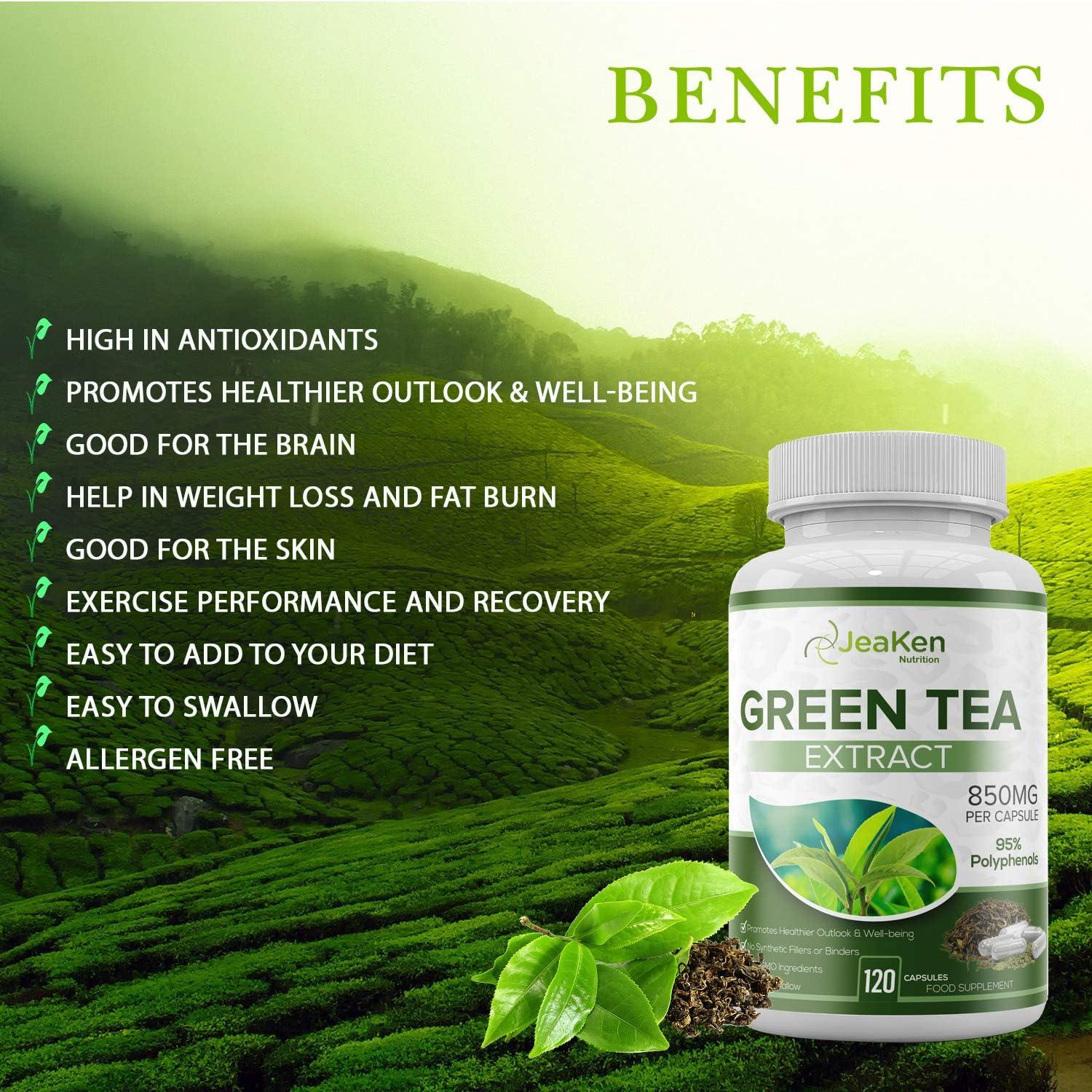 JeaKen Green Tea Capsules 95 Polyphenol Extract for Healthy