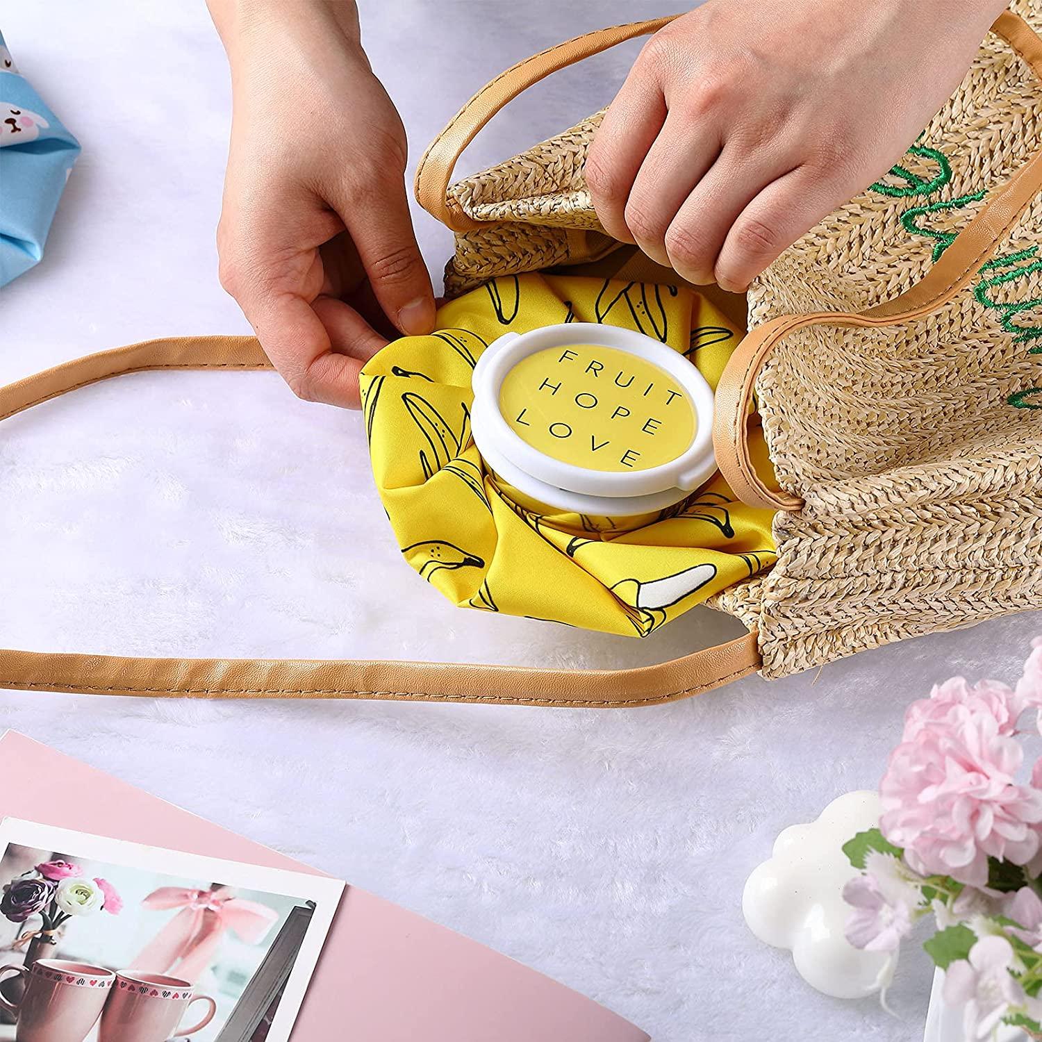 4 Packs Reusable Ice Bag Ice Pack Cold and Hot Use Hot Water Bag Kids