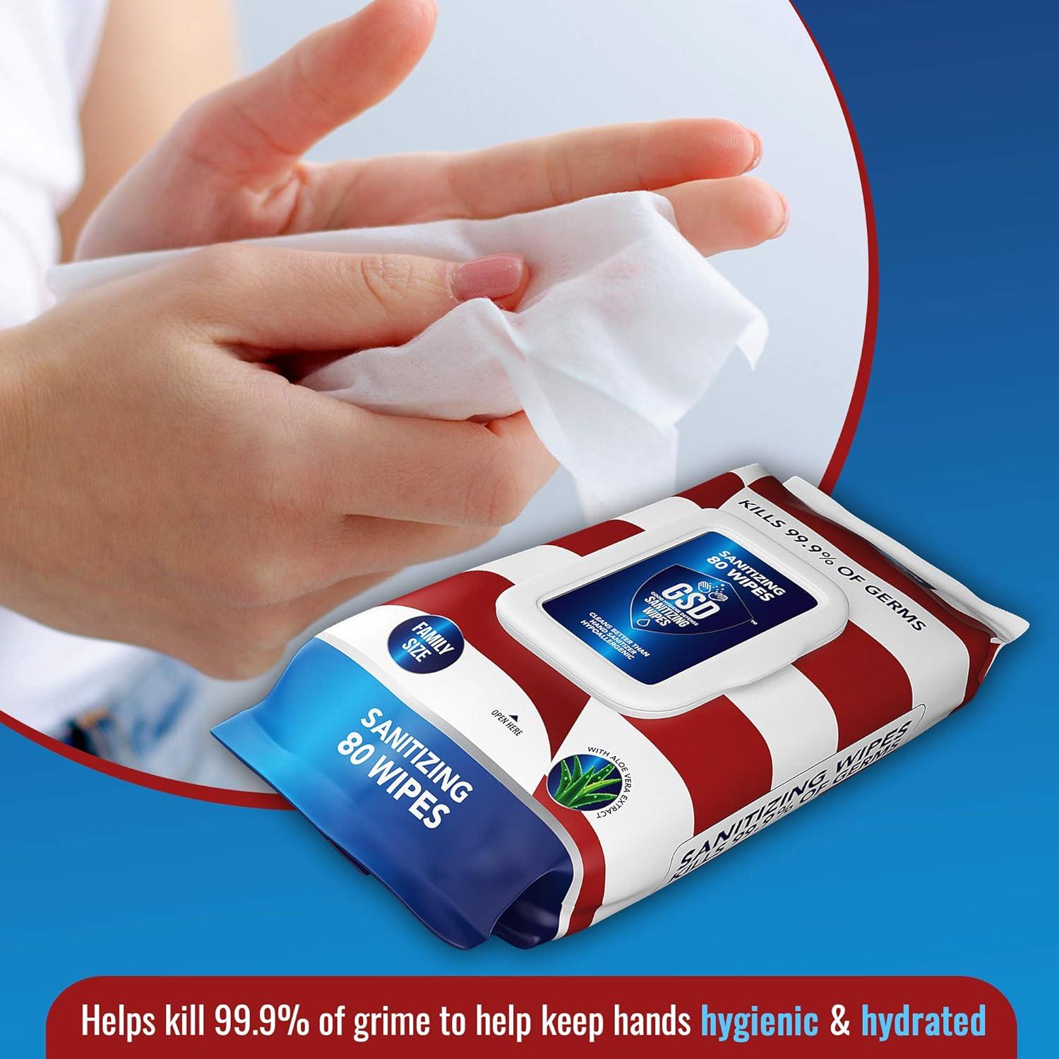 GSD BleachFree Disinfecting Wipes with Aloe Vera Antibacterial