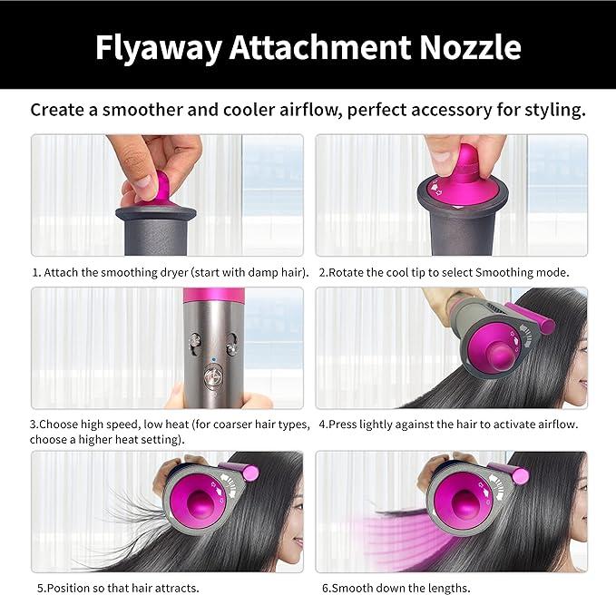 AntiFlight Flyaway Nozzle for Dyson Airwrap Styler Compatible with