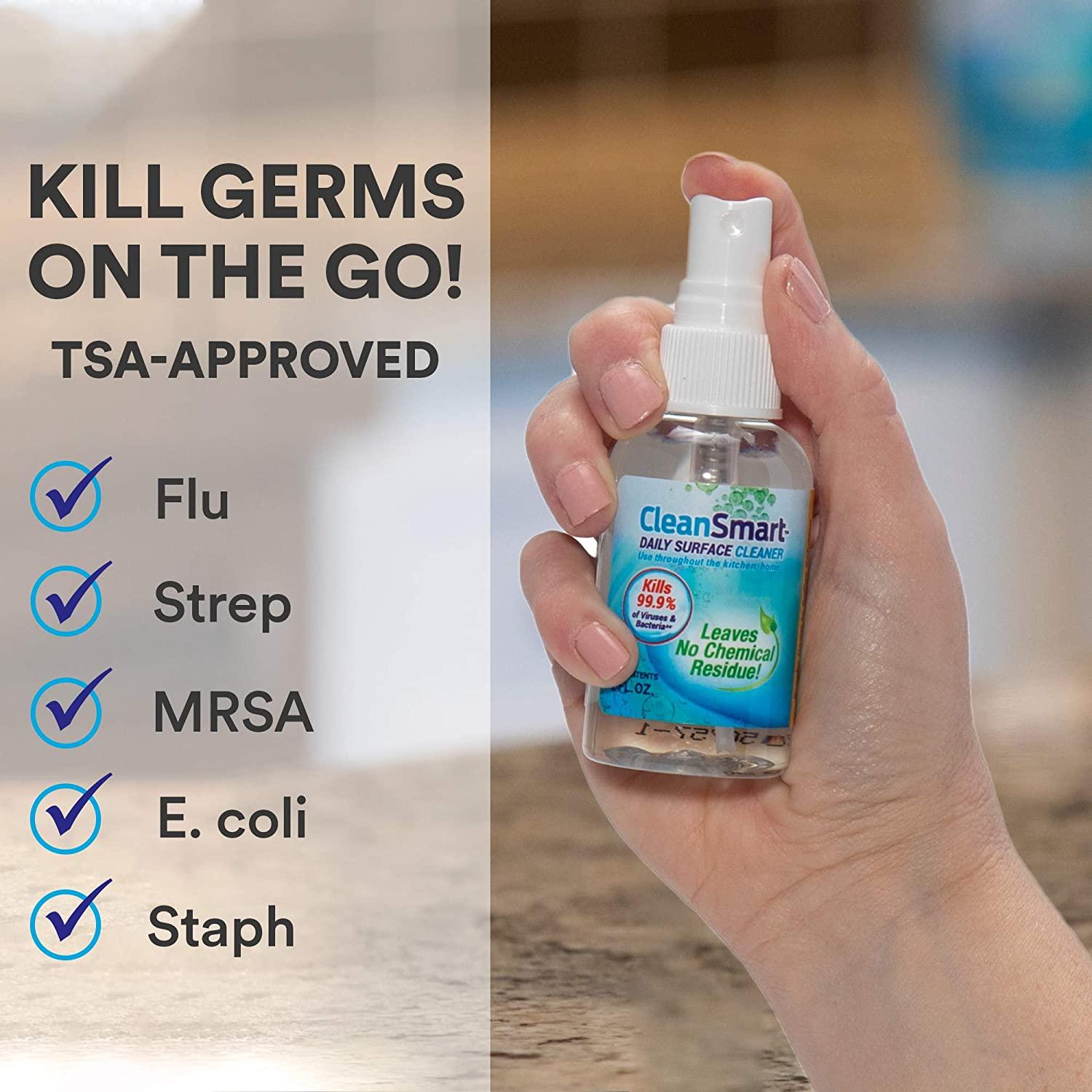 CleanSmart To Go Disinfectant Kills 99.9 of Viruses, TSAApproved for