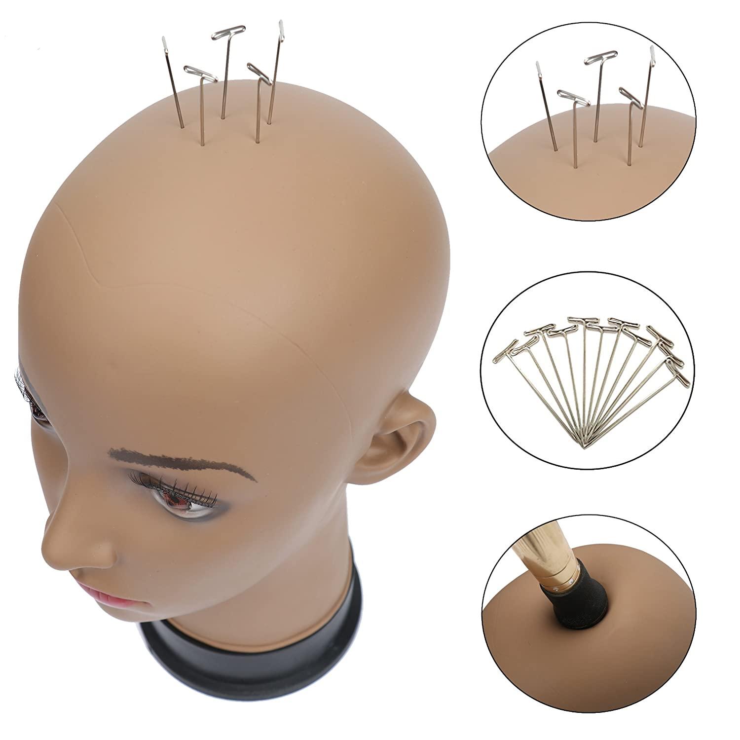 BHD BEAUTY Bald Mannequin Head Brown Female Professional