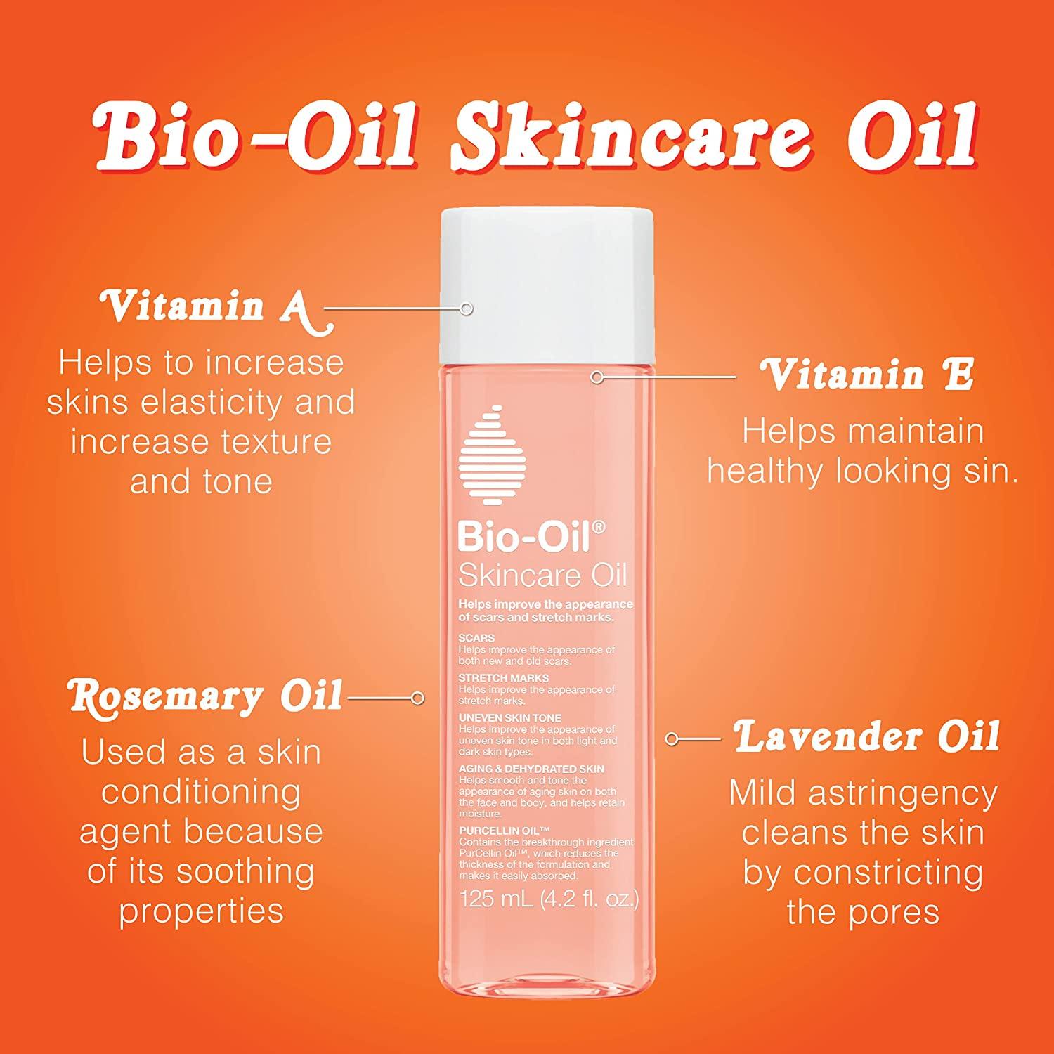 BioOil Skincare Body Oil Serum Scar & Stretchmark Moisturizer with