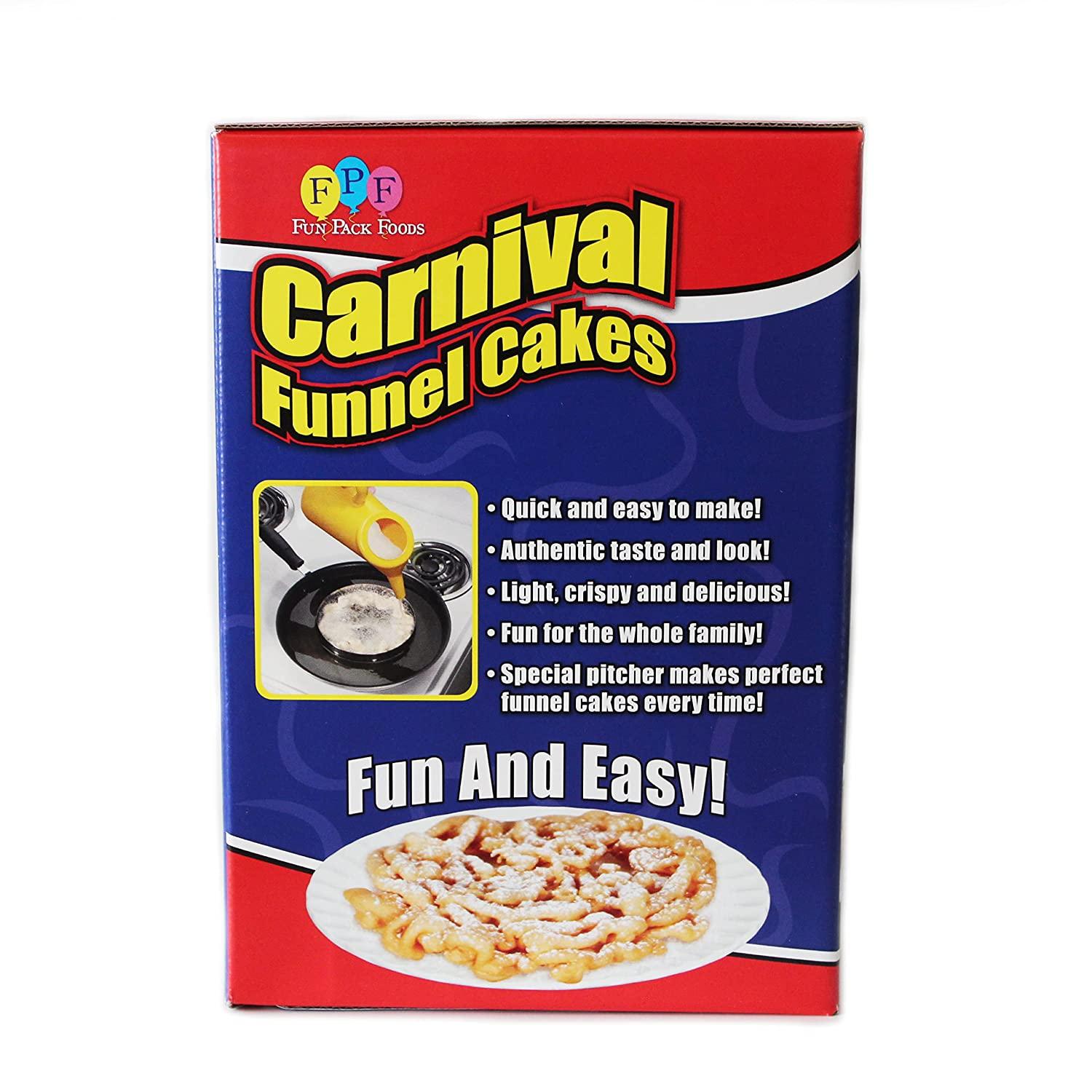 Fun Pack Foods Carnival Funnel Cakes Deluxe Kit Includes (2