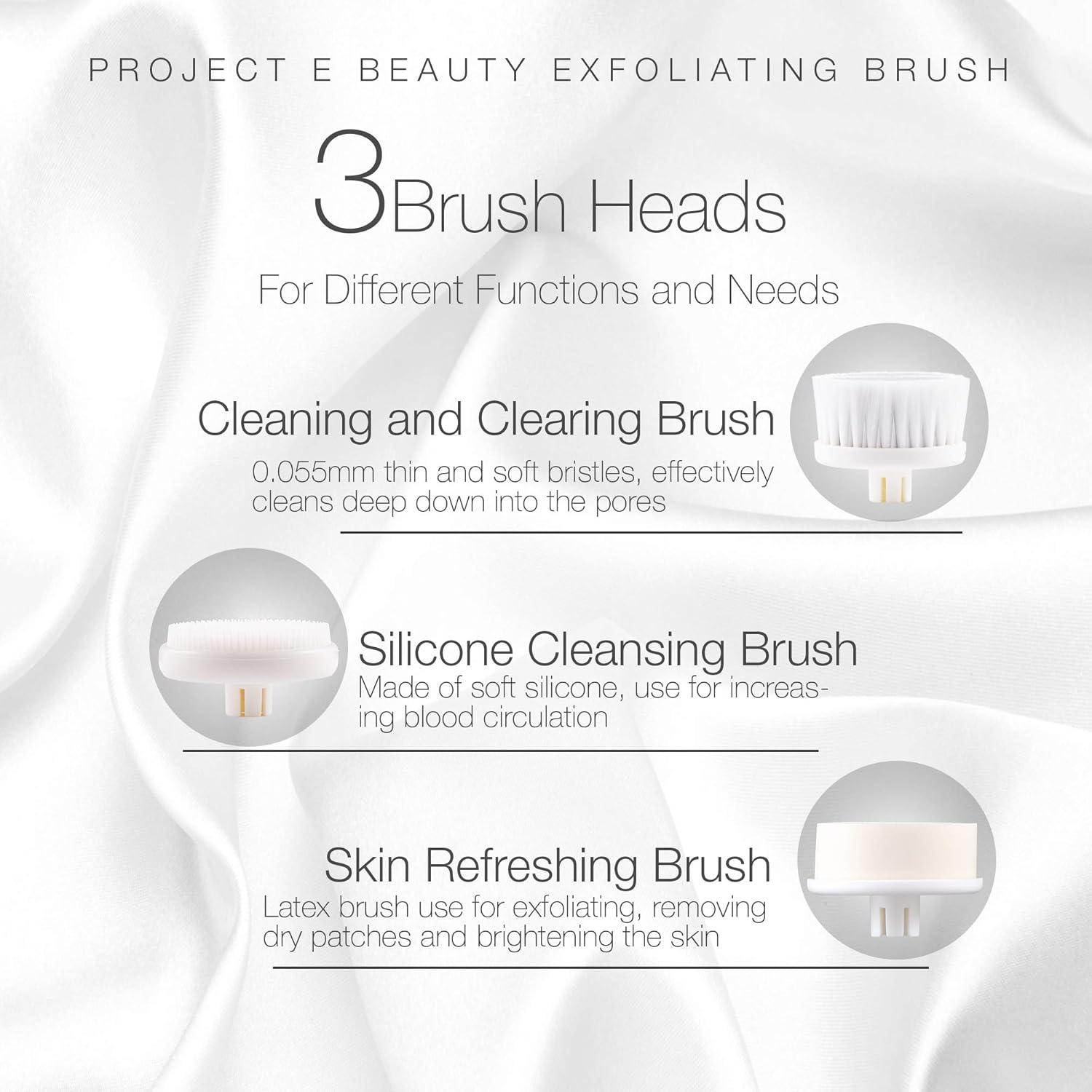 TOUCHBeauty Facial Cleansing Brush Electric, Face Cleansing Brush With Stand, 3 Brush Heads, 2 Speeds, IPX5 Waterproof, Battery-Powered, Suitable For - View #11
