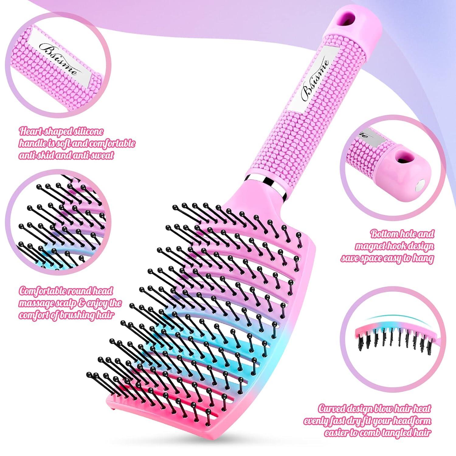 Curved Vented Hair Brush for Faster Blow-Drying - Professional Styling