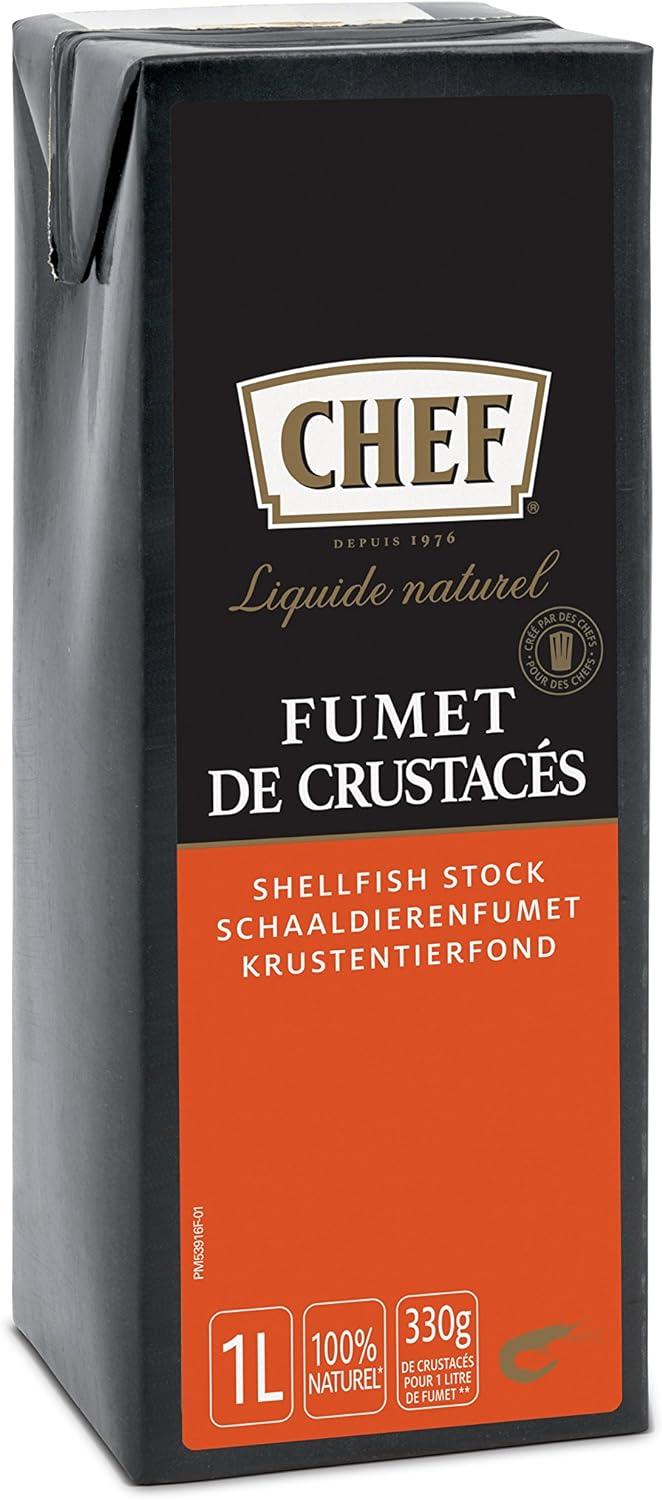 Chef All Natural Shellfish Stock 1 Litre - Premium Seafood Broth for ...