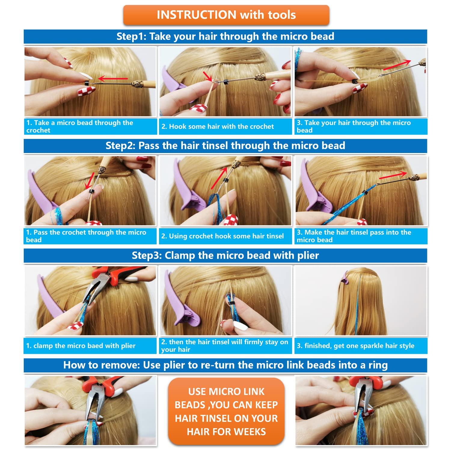 hair extension pliers Hair Tinsel Extension Tool Hair Extension Beads Hair