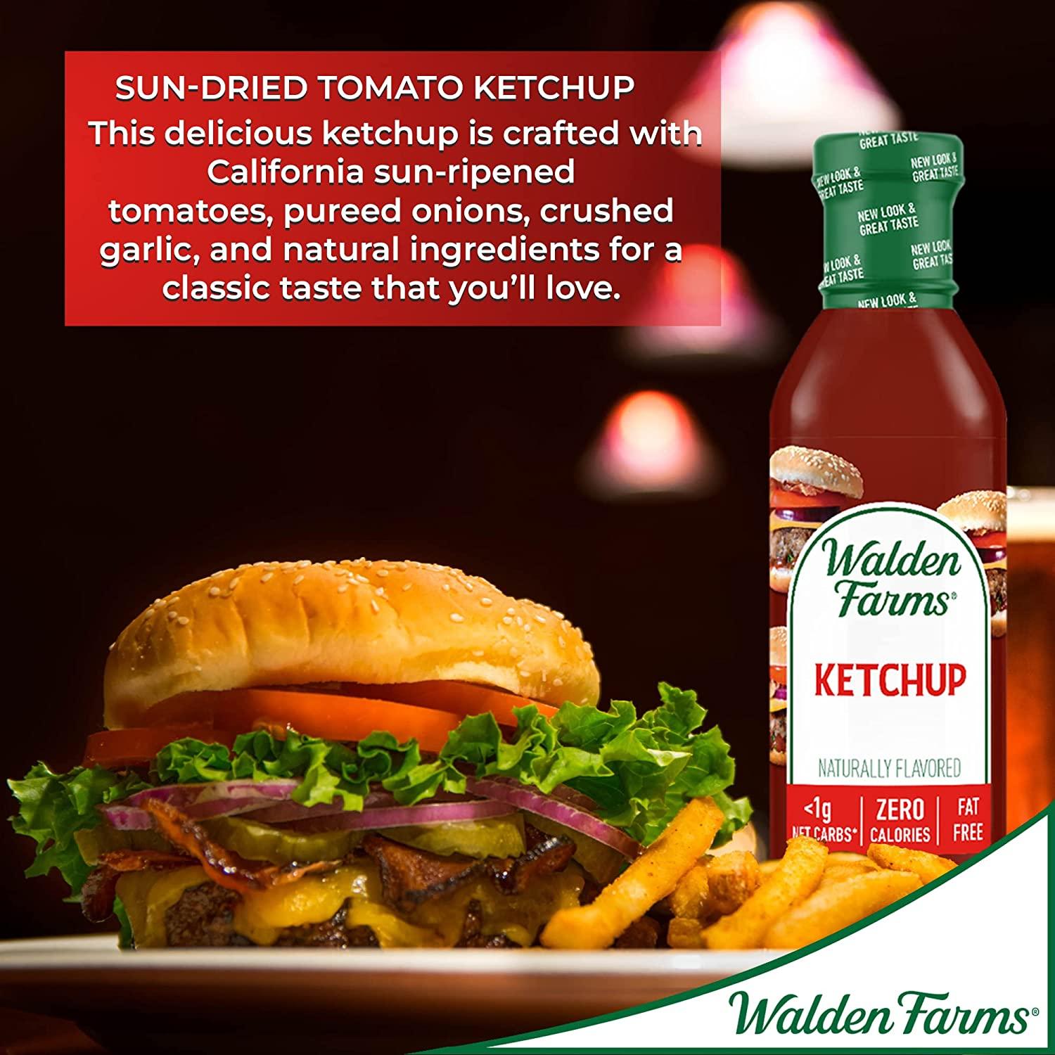 Walden Farms Ketchup 12 oz. Bottle Fresh Natural Sun Ripened Tomatoes