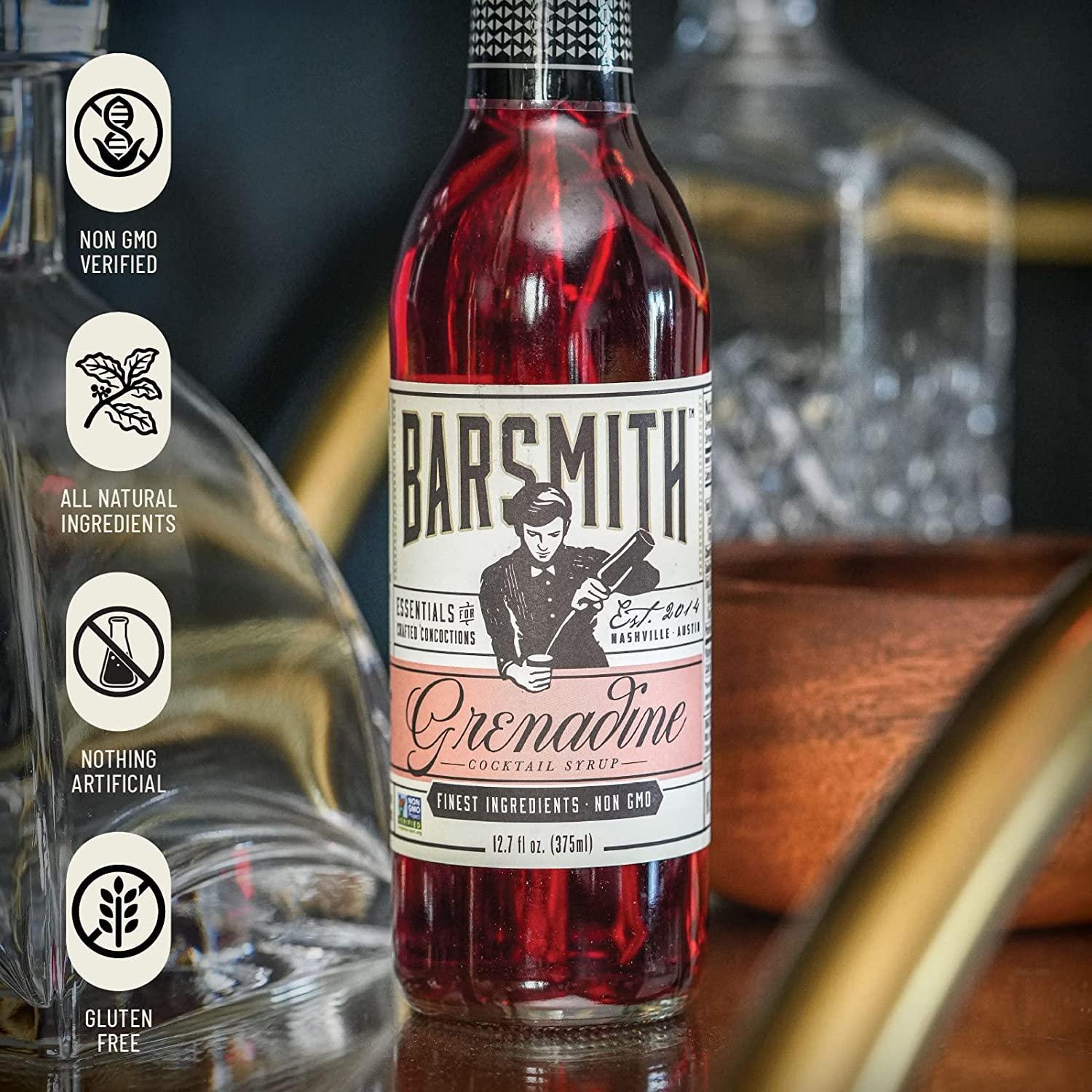 Grenadine Syrup for Shirley Temples Barsmith Bar Essentials NonGMO
