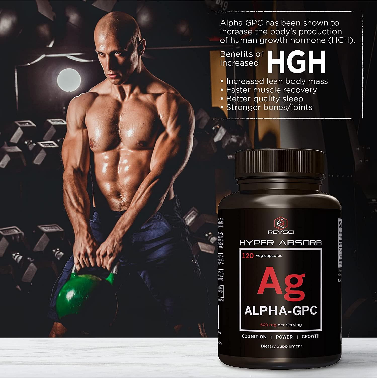 Alpha GPC Choline Supplements, 120 Hyper Absorb Capsules Alpha GPC