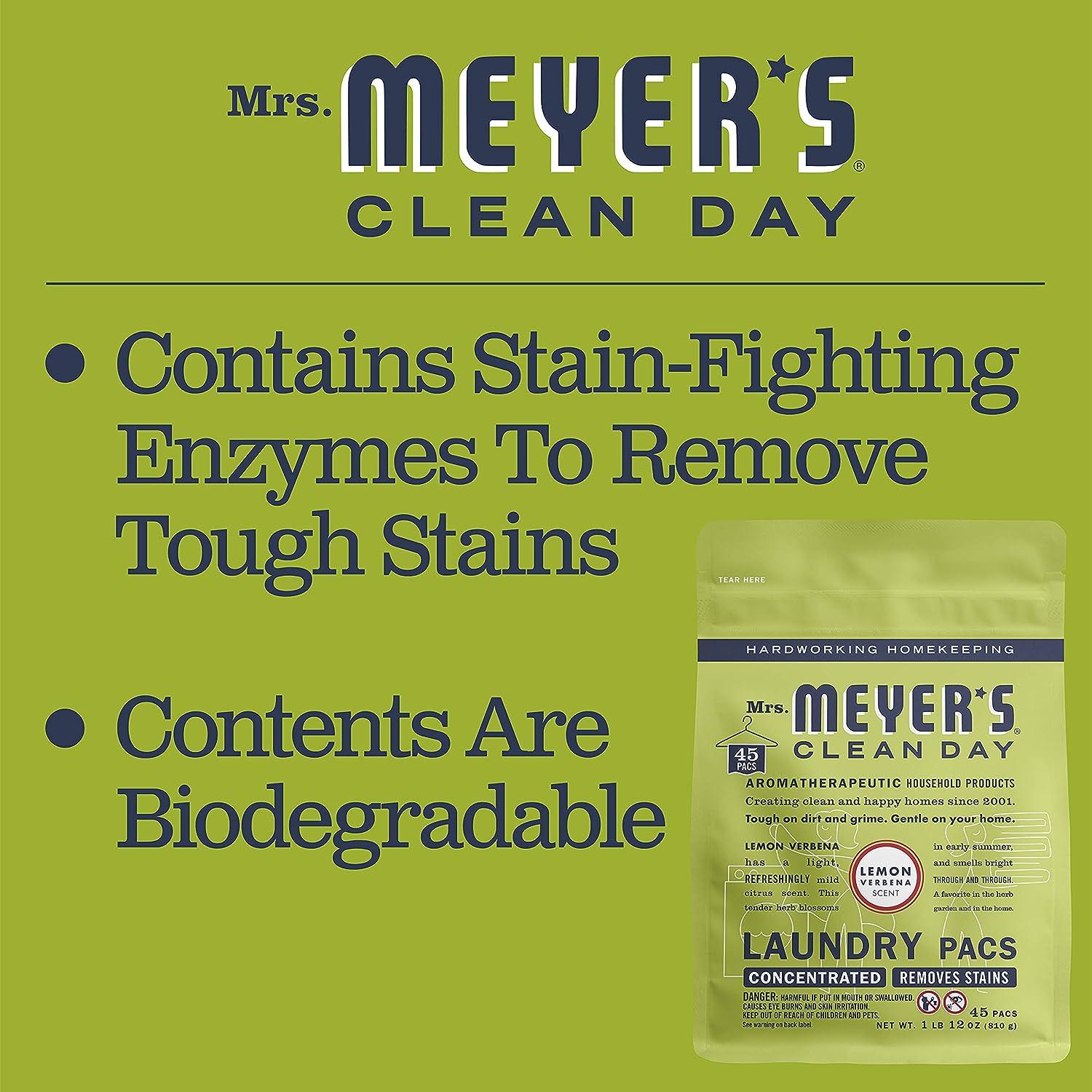 Mrs. Meyer's Laundry Detergent Pods, Biodegradable Formula, Ready to