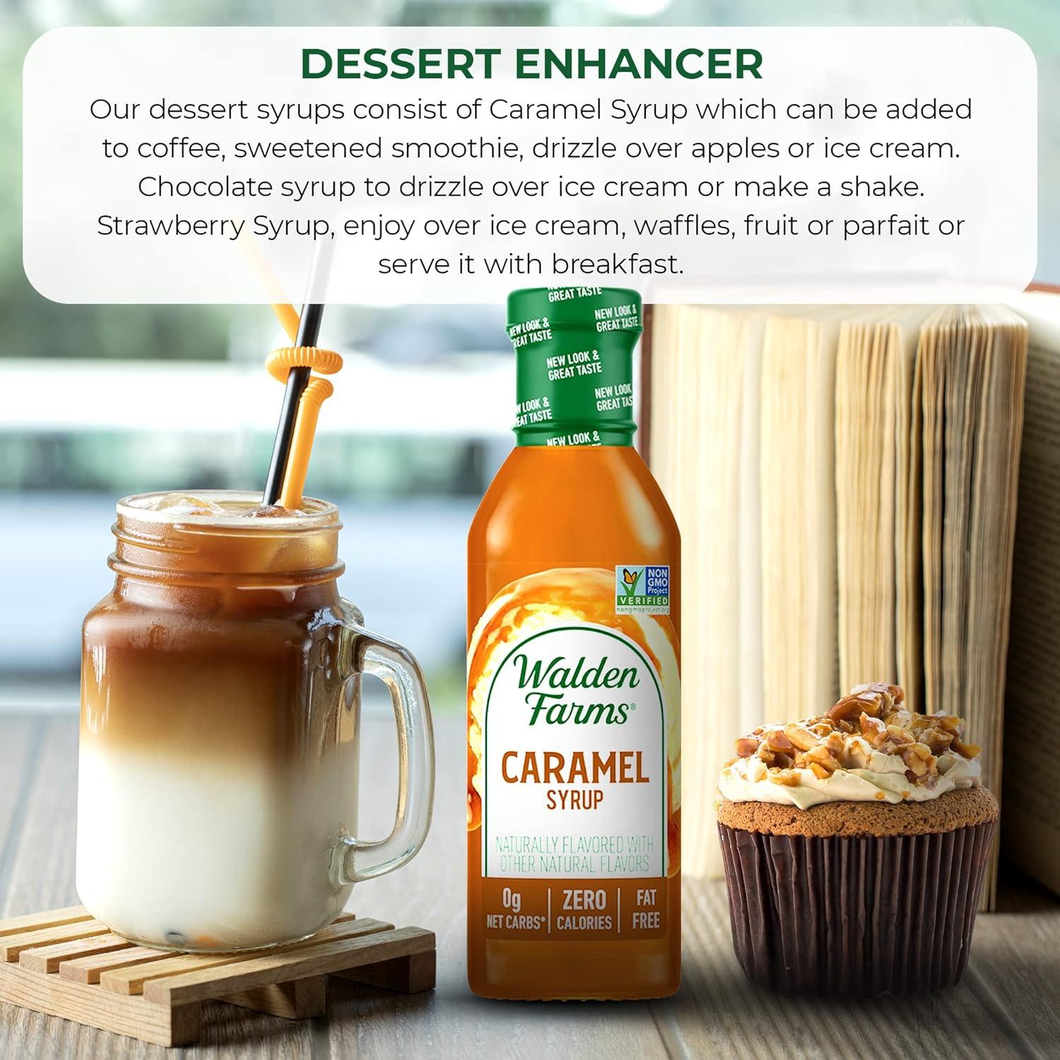 Walden Farms Caramel SyrupBlueberry SyrupStrawberry SyrupPancake SyrupChocolate Syrup Sweet