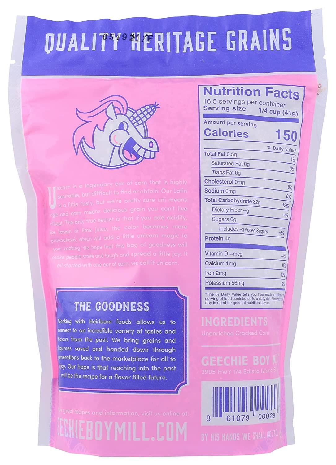 GEECHIE BOY MILL Stone Ground Unicorn Grits, 24 OZ