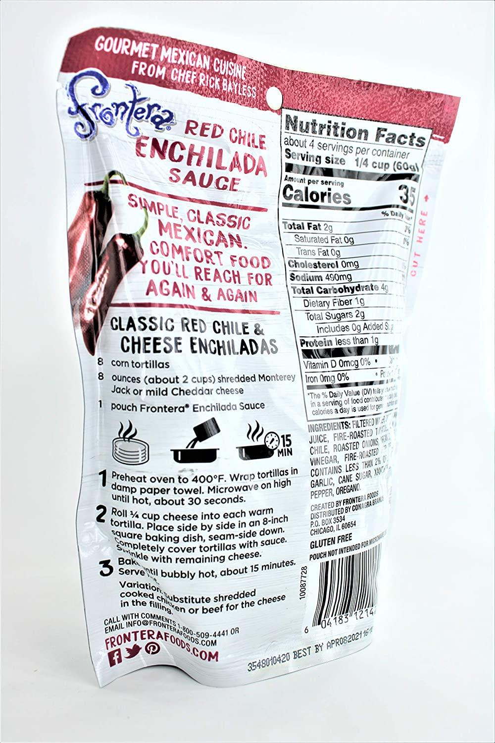 Frontera Enchilada Red Chili Sauce Pouch, 8.0 Ounce (Pack of 2)