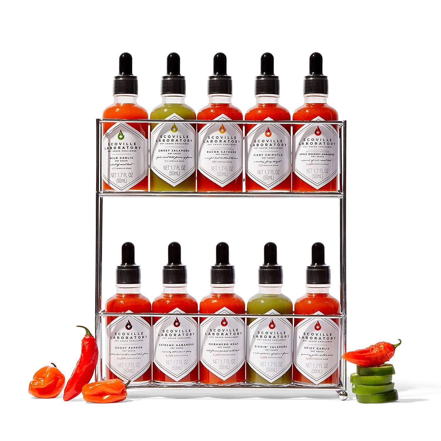 Thoughtfully Gourmet Scoville Laboratory Hot Sauce Challenge Set