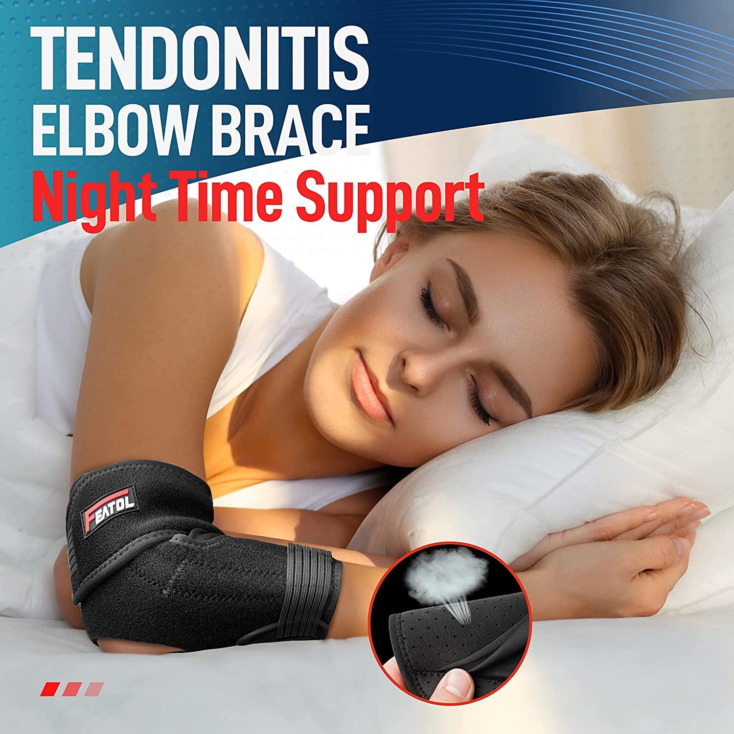 FEATOL Elbow Brace for Tendonitis & Tennis Elbow Men & Women Golfers