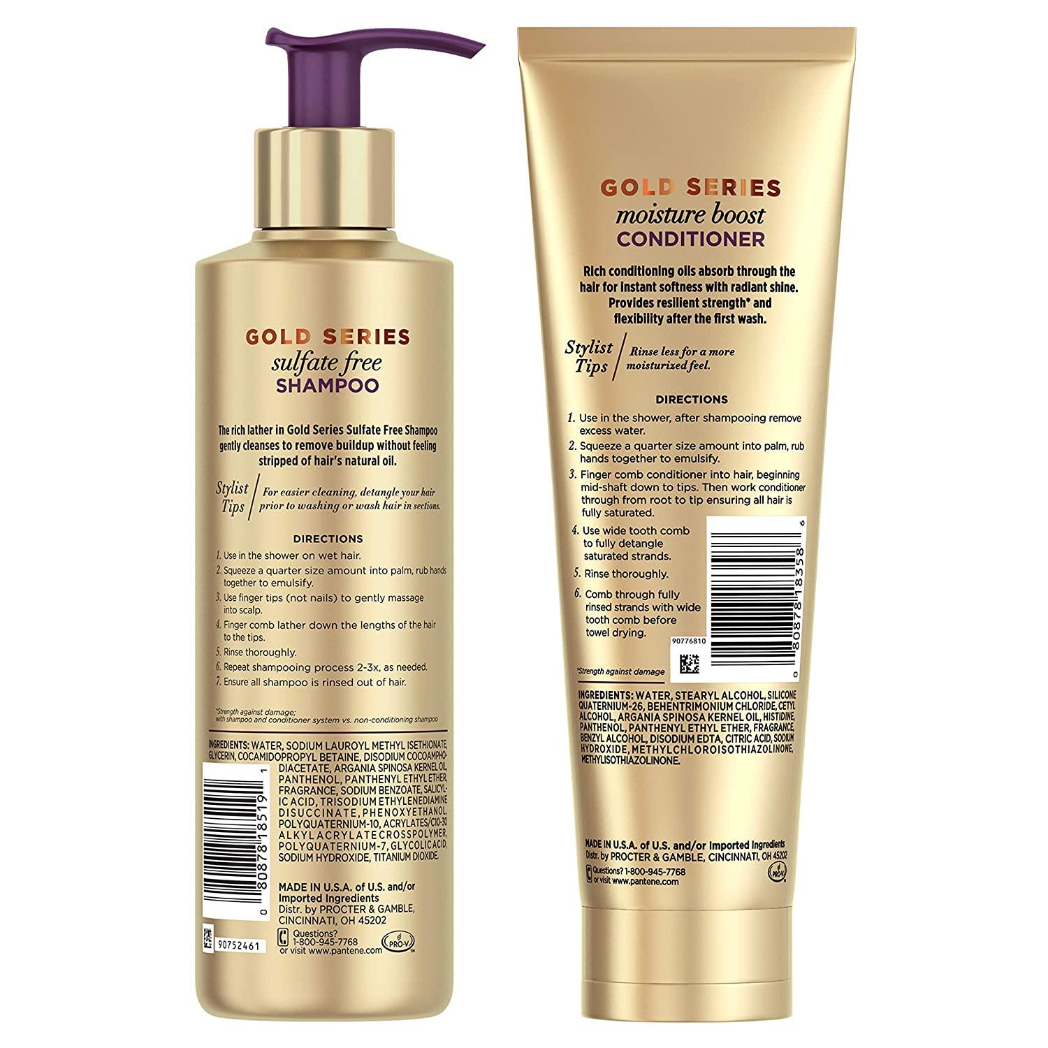 Pantene ProV Gold Series Shampoo and Conditioner Kit with Argan Oil