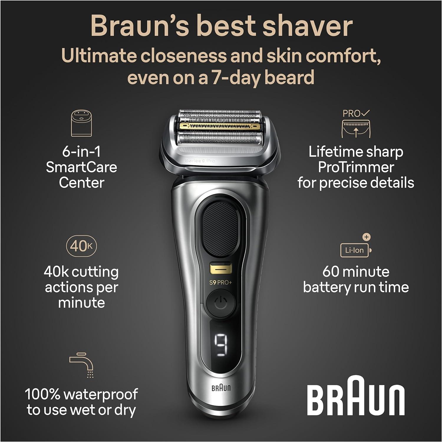 Braun Series 9 PRO+ Electric Shaver & Electric Shaver Head