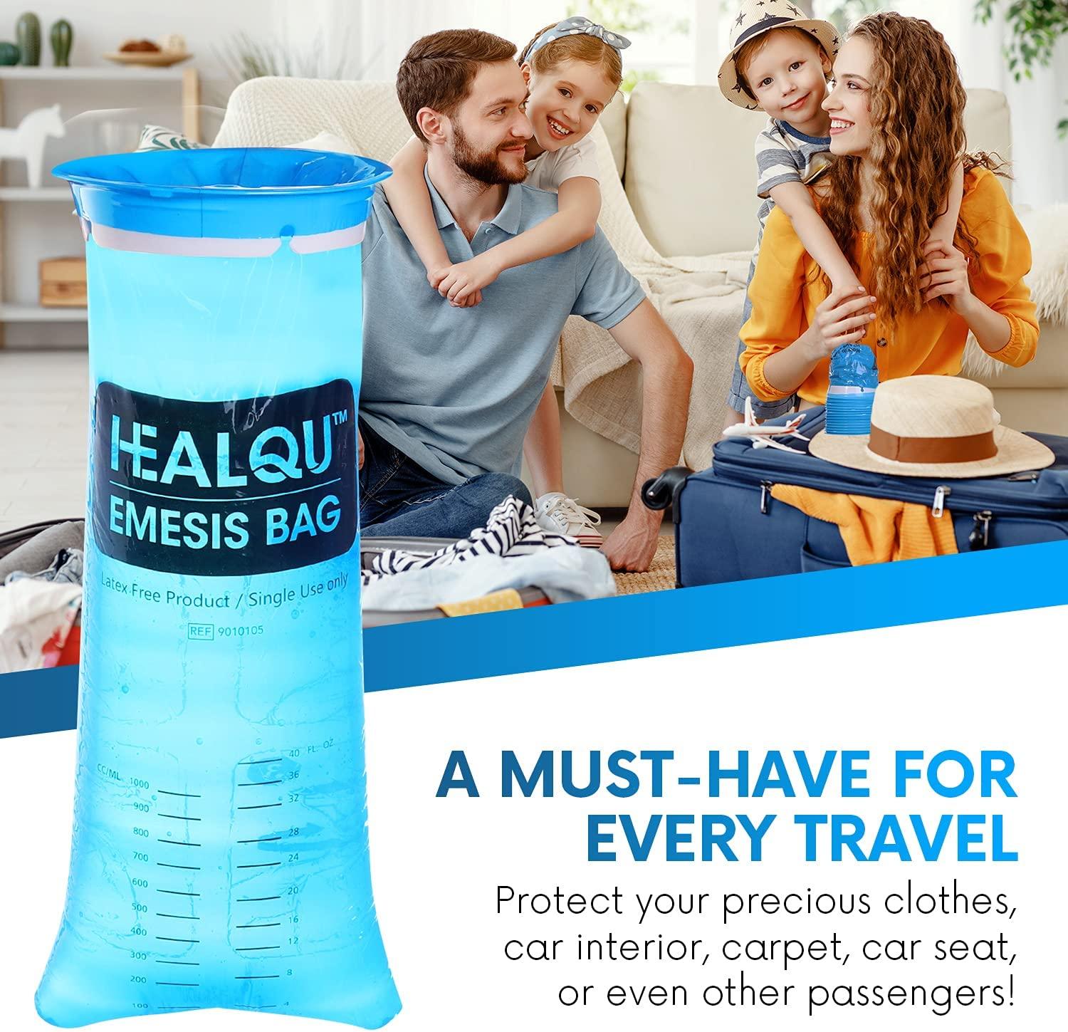 Hospital Vomit Bags 24 Pack 1000ml Car Throw Up Bag for Airsick