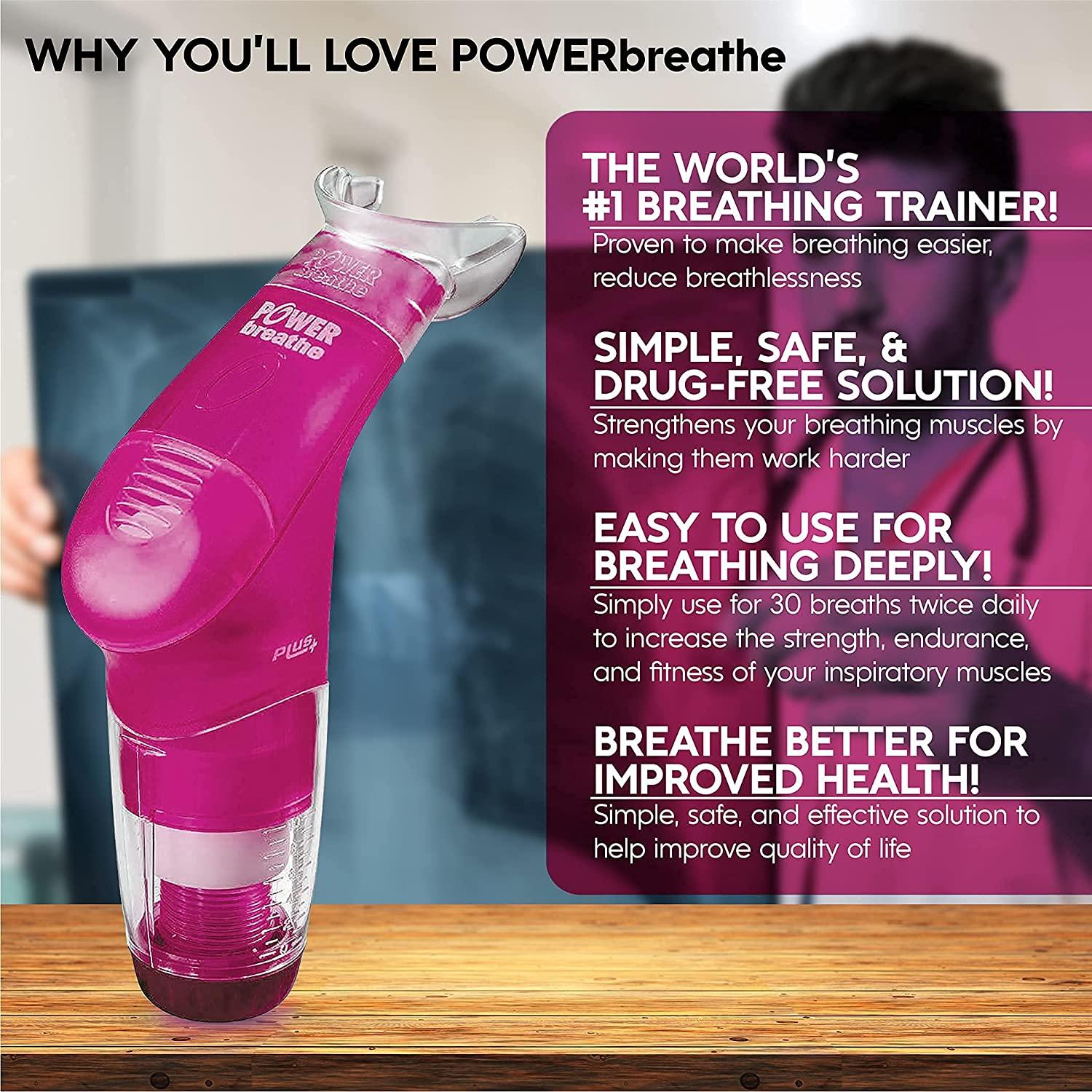 POWERbreathe Breathing Exercise Device, Breathing Trainer and Therapy Tool to Strengthen