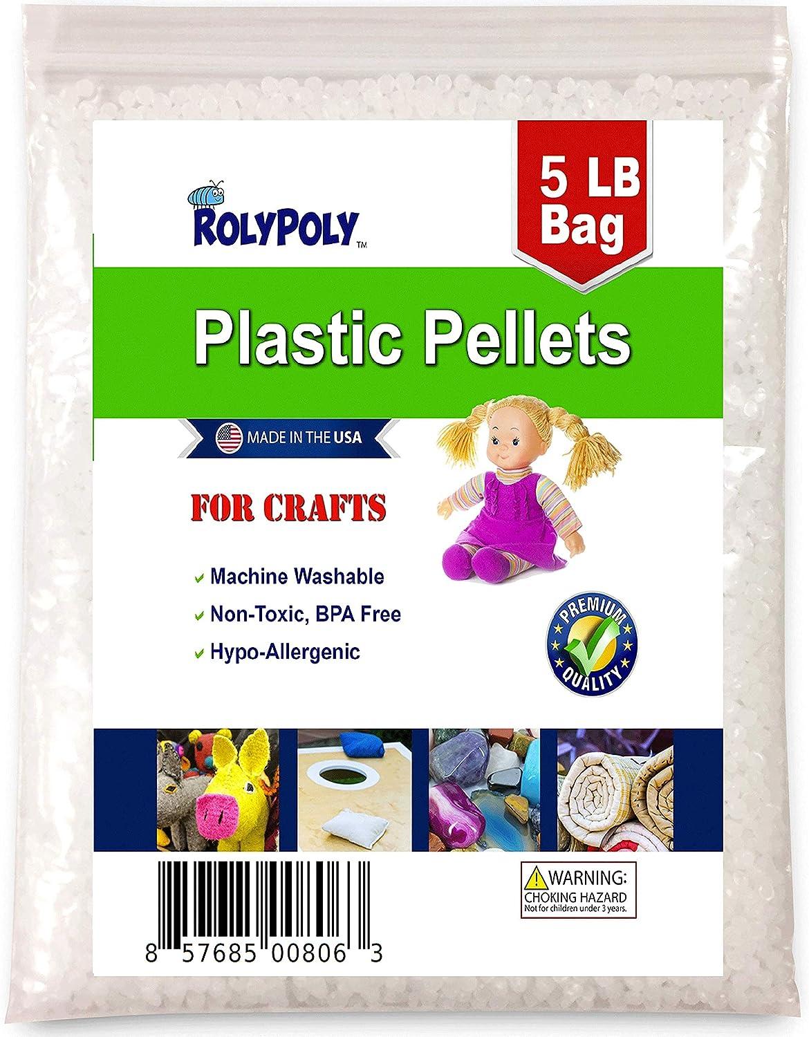 Poly Beads (5 LBS) Plastic Pellets for Filling & Stuffing Weighted