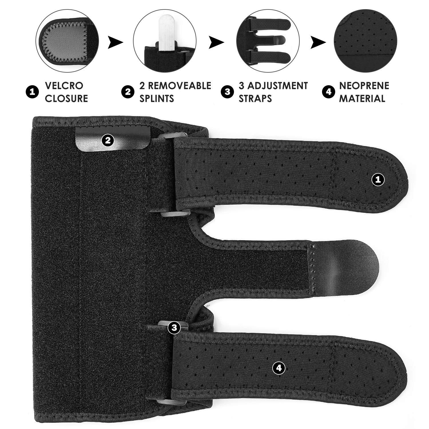 Elbow Brace, 2 Removable Metal Splints for Tendonitis, Elbow Brace for