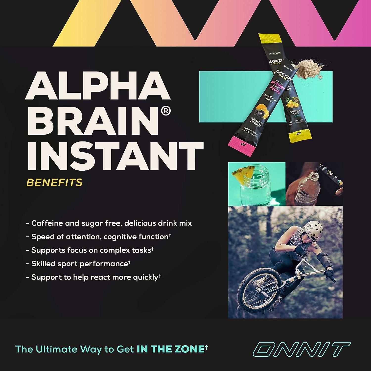 ONNIT Alpha Brain Instant - Pineapple Punch Flavor - Nootropic