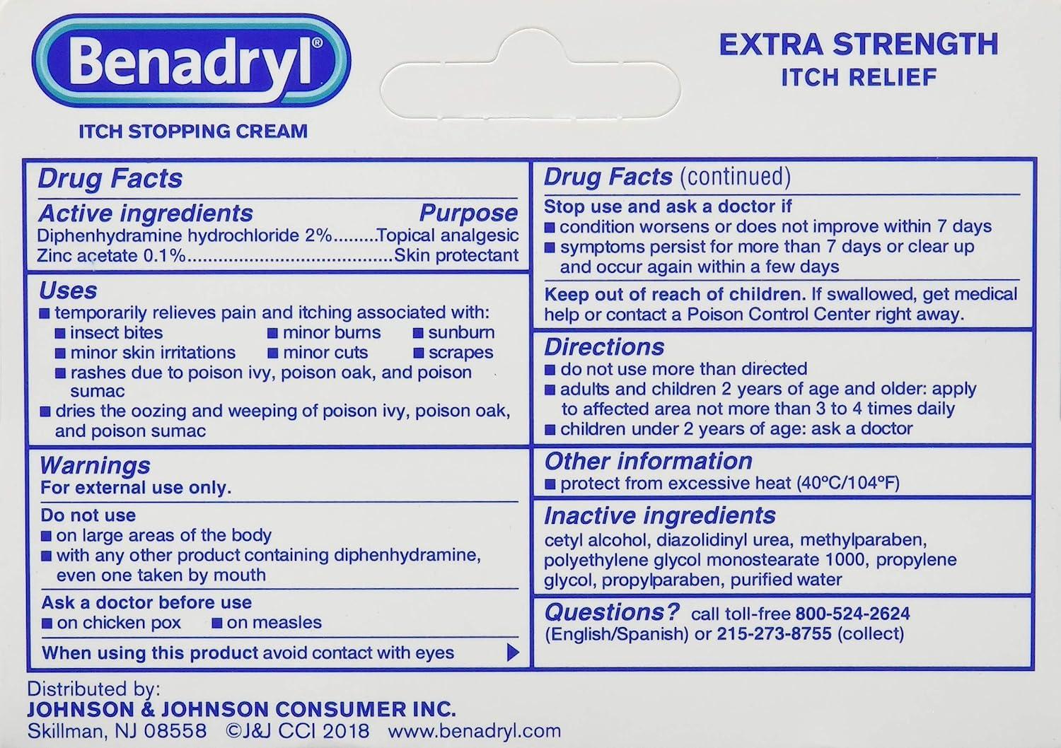 Benadryl Extra Strength AntiItch Topical Gel with 2 Diphenhydramine