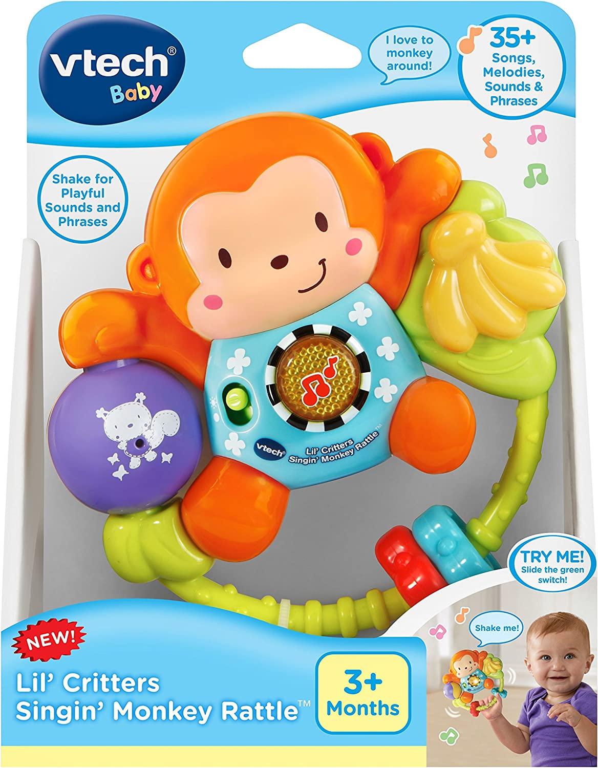 VTech Lil' Critters Singin' Monkey Rattle Yellow Interactive