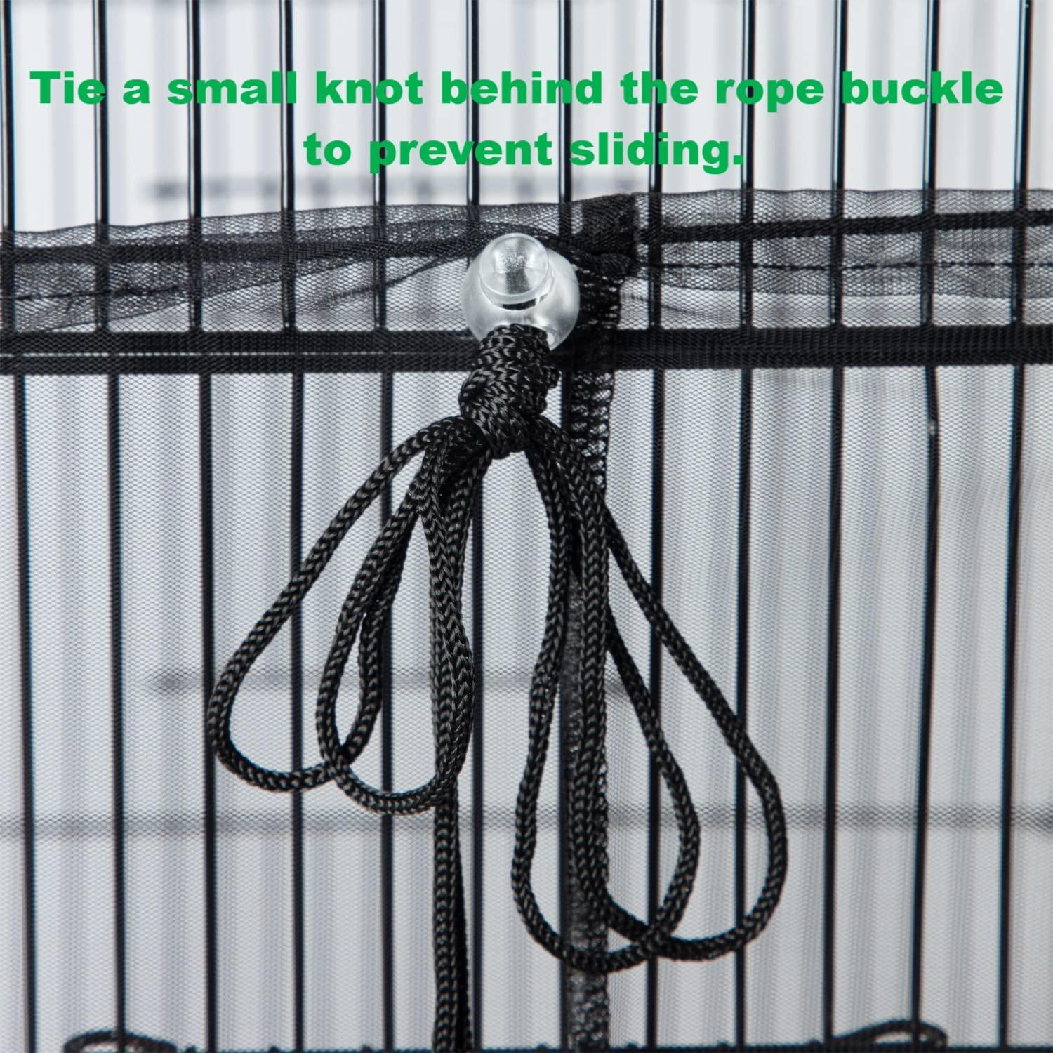 Bird Cage Netting Seed Catcher Adjustable Bird Cage Skirt Seed