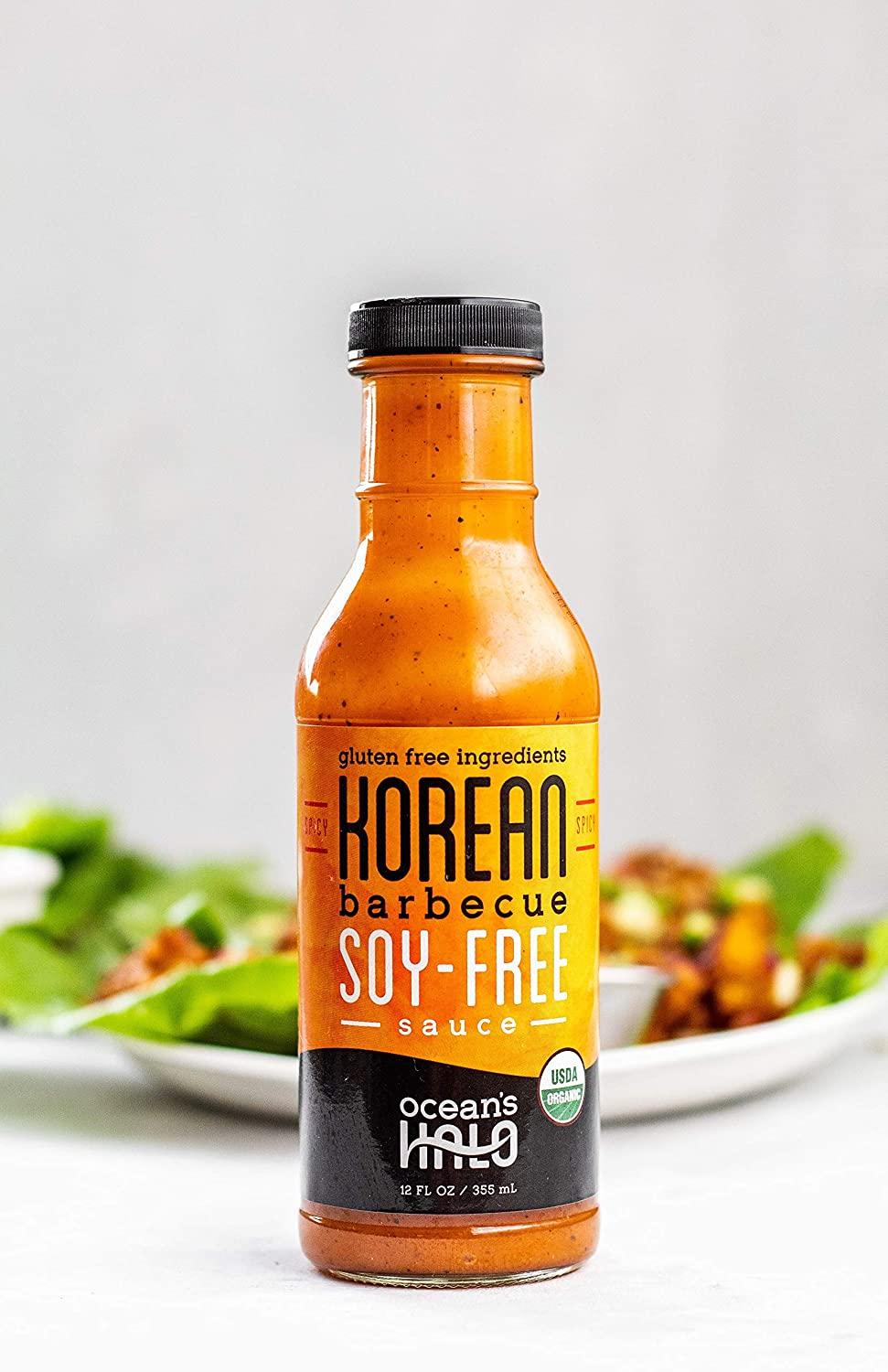 OCEANS HALO Organic Soy Free Korean BBQ Sauce, 12 FZ