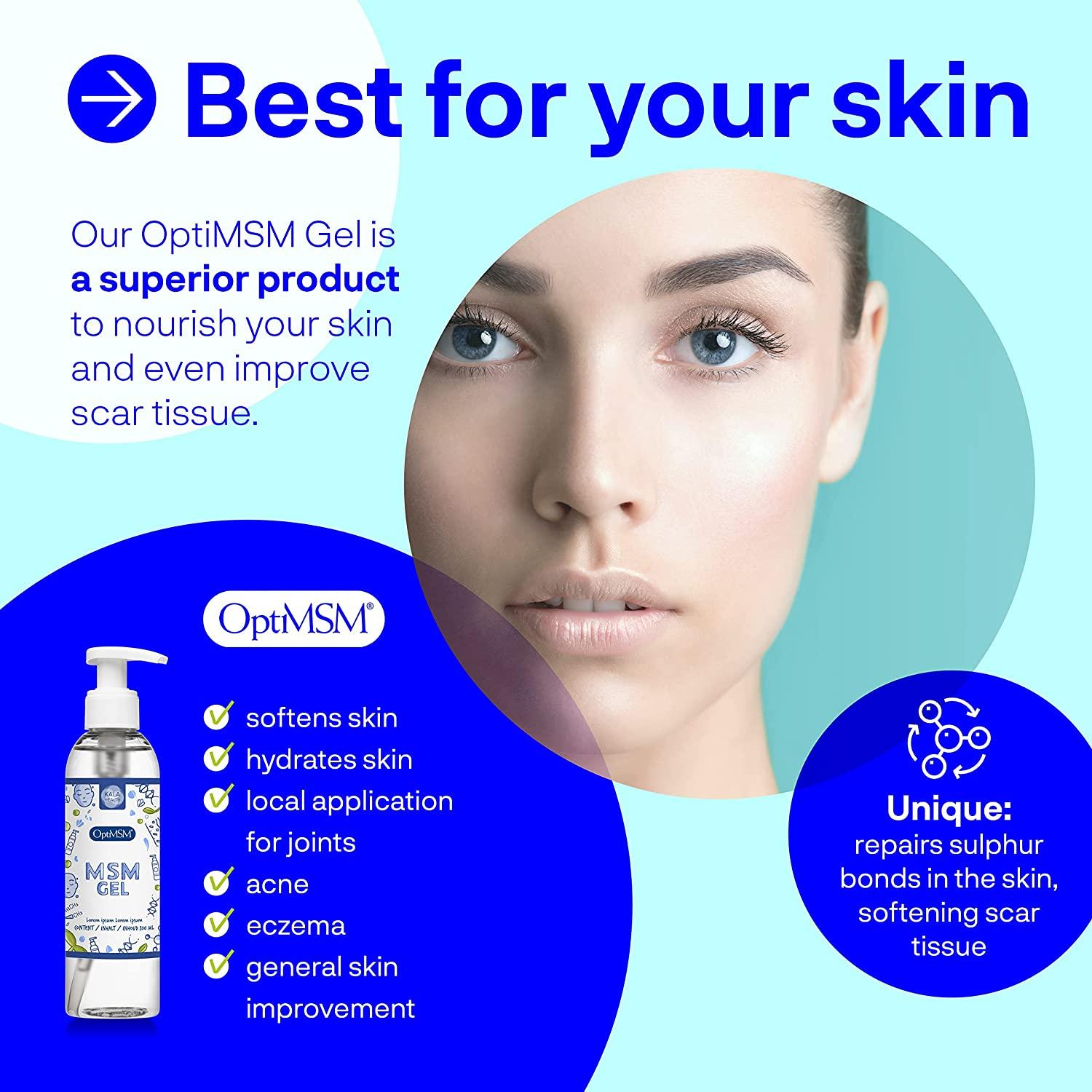 Opti MSM Skin and Facial Gel Lotion The 1 MSM Gel for Quickly