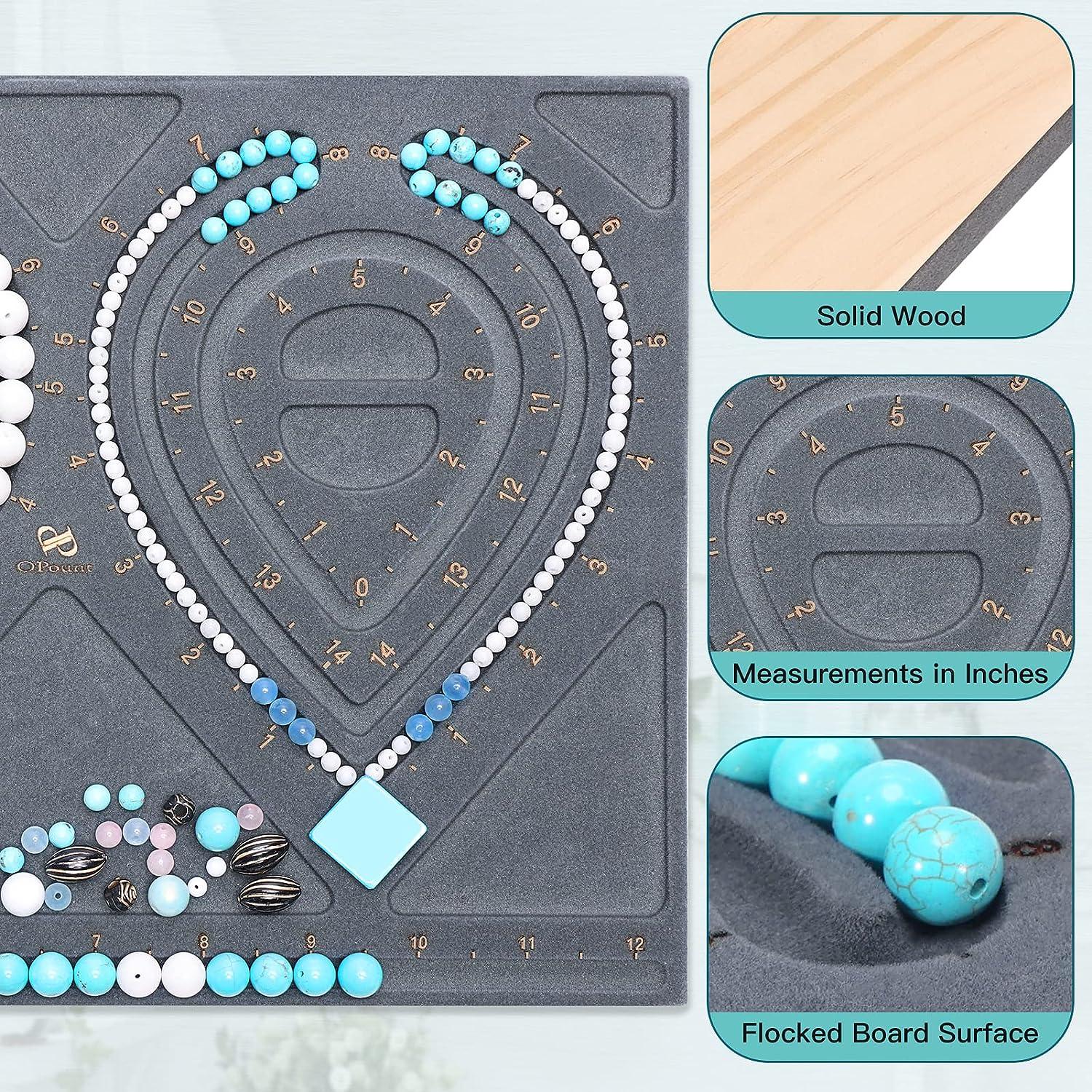 PP OPOUNT Bead Mats for Beading with Bead Scoop and Beading Needles, Bead  Mat for Jewelry Making, Bead Design Boards for Necklaces and Bracelets