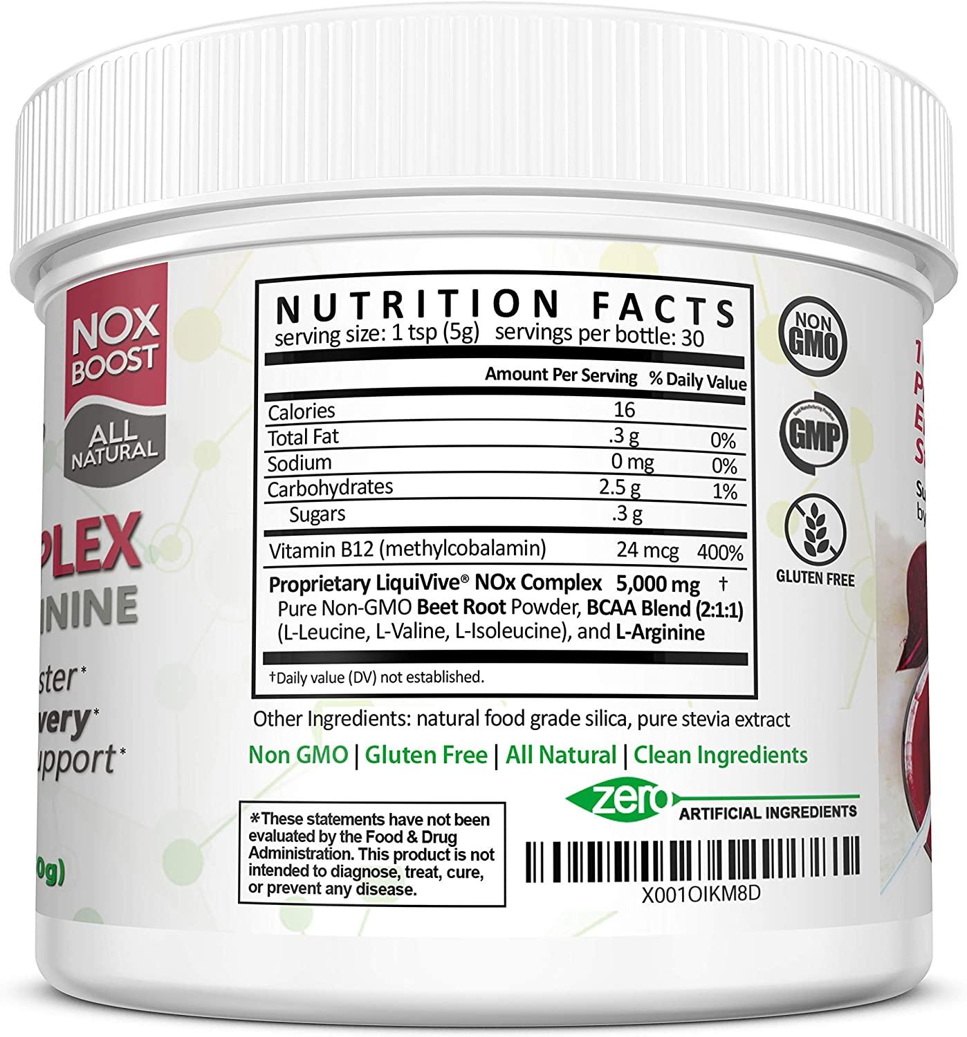 LiquiVive Beet Root Juice Powder Nitric Oxide Booster with BCAA