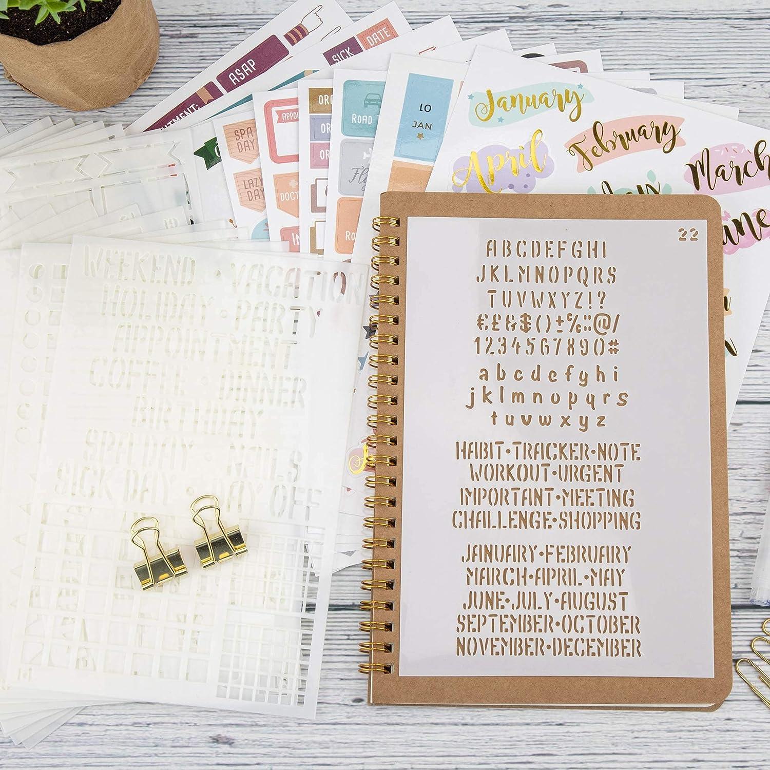 Best stencils for bullet journal daily, weekly and monthly spreads