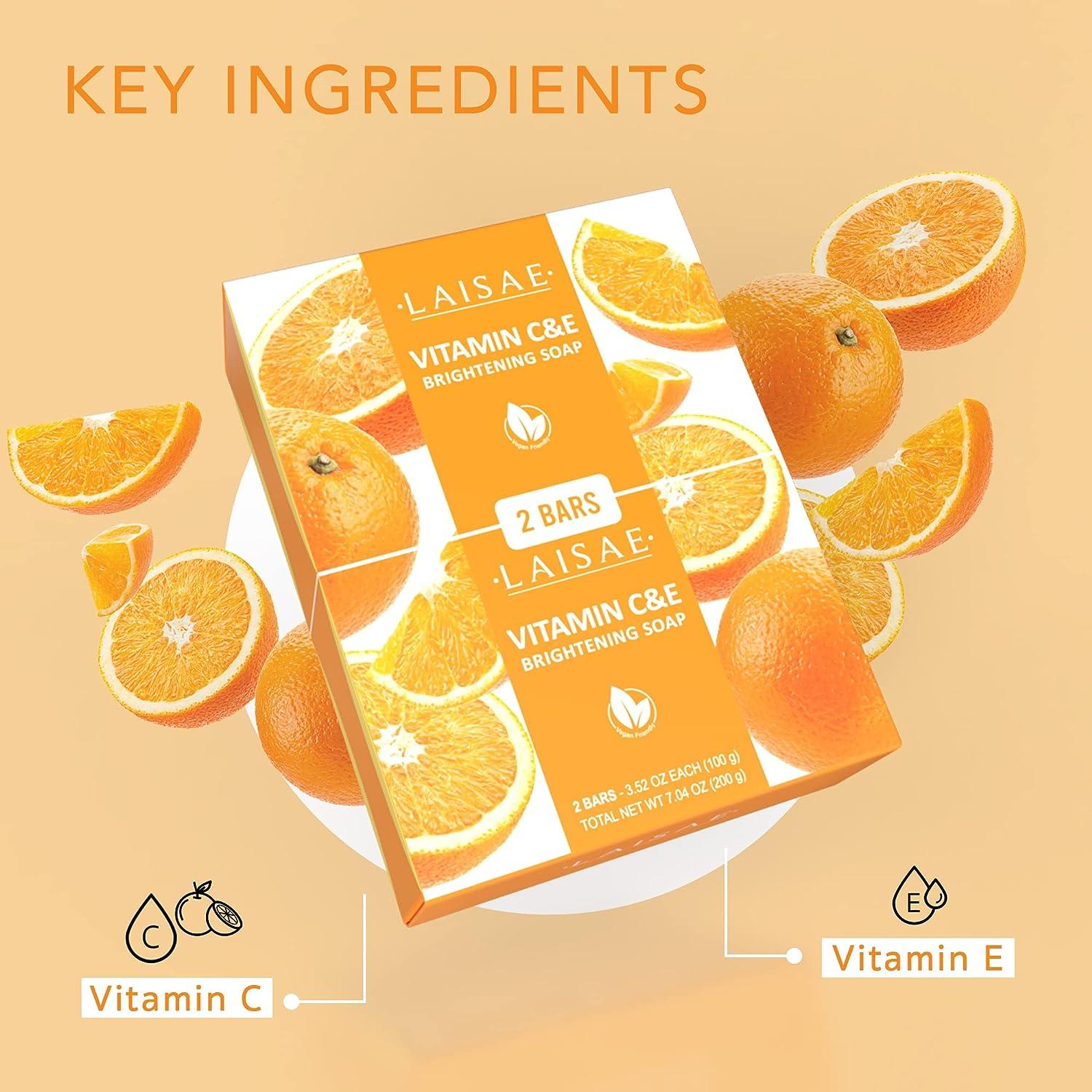 Laisae Vitamin C Brightening Soap for Dark Spots