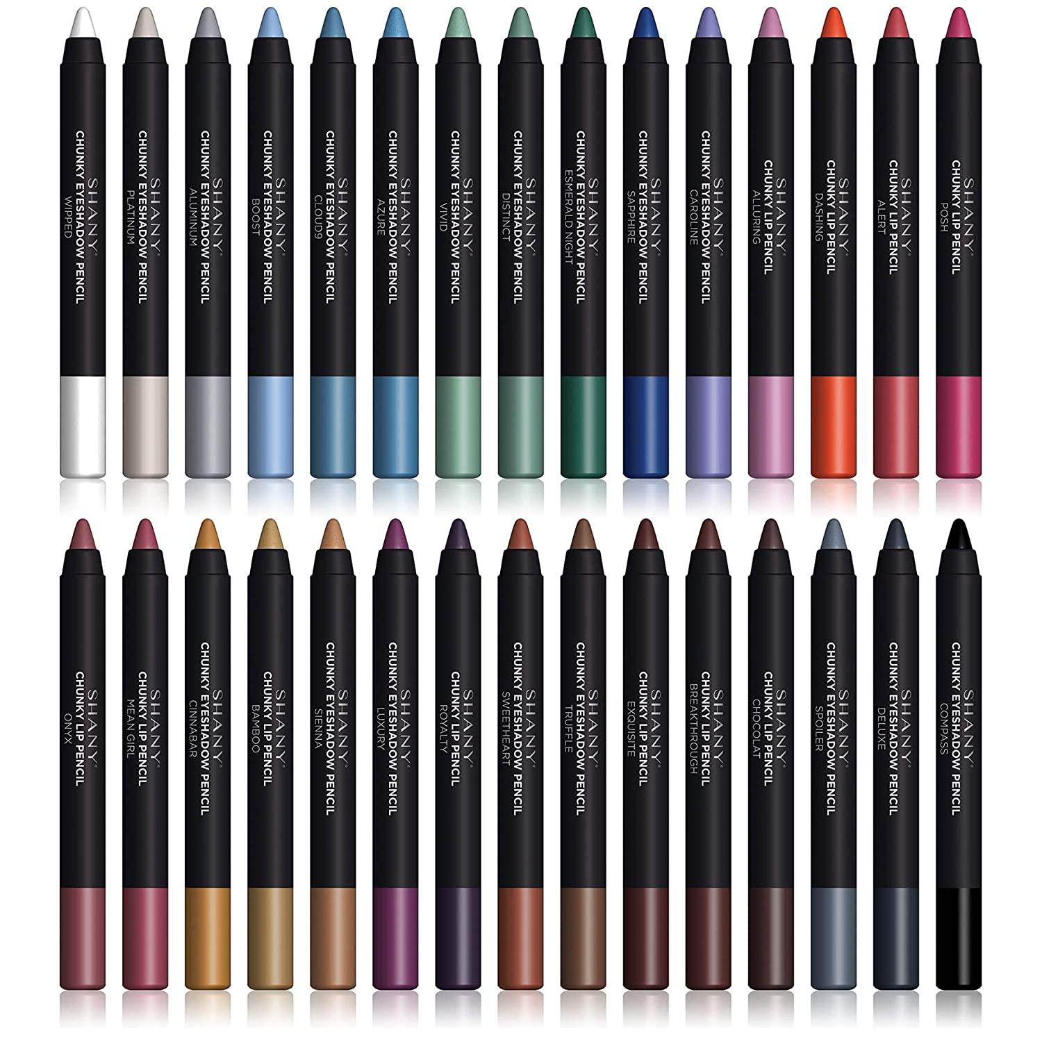 SHANY MultiUse Chunky Pencils for Eye Shadow, Eyeliner, Lip Liner