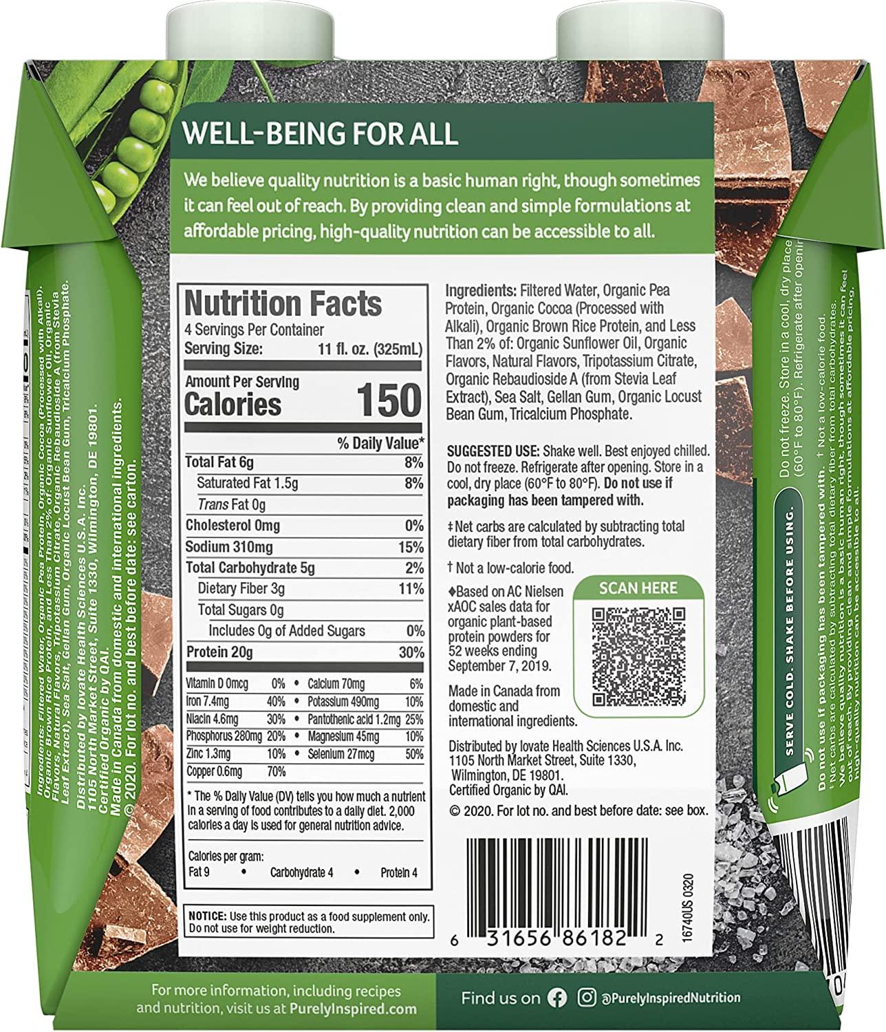 Protein Shakes Ready to Drink Purely Inspired Organic Protein Shake