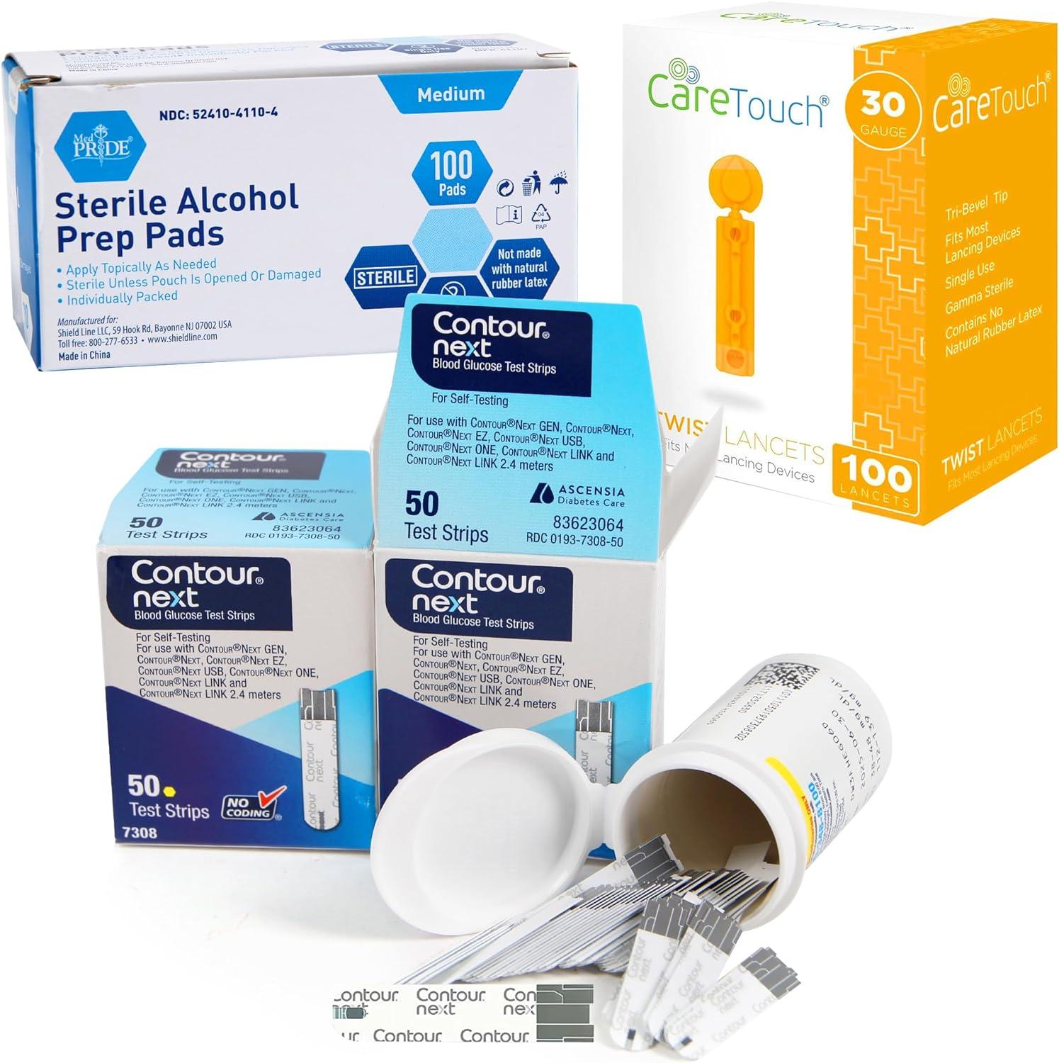 Contour Next Blood Glucose Test Strips 50pcs No Coding Blood Sugar Test